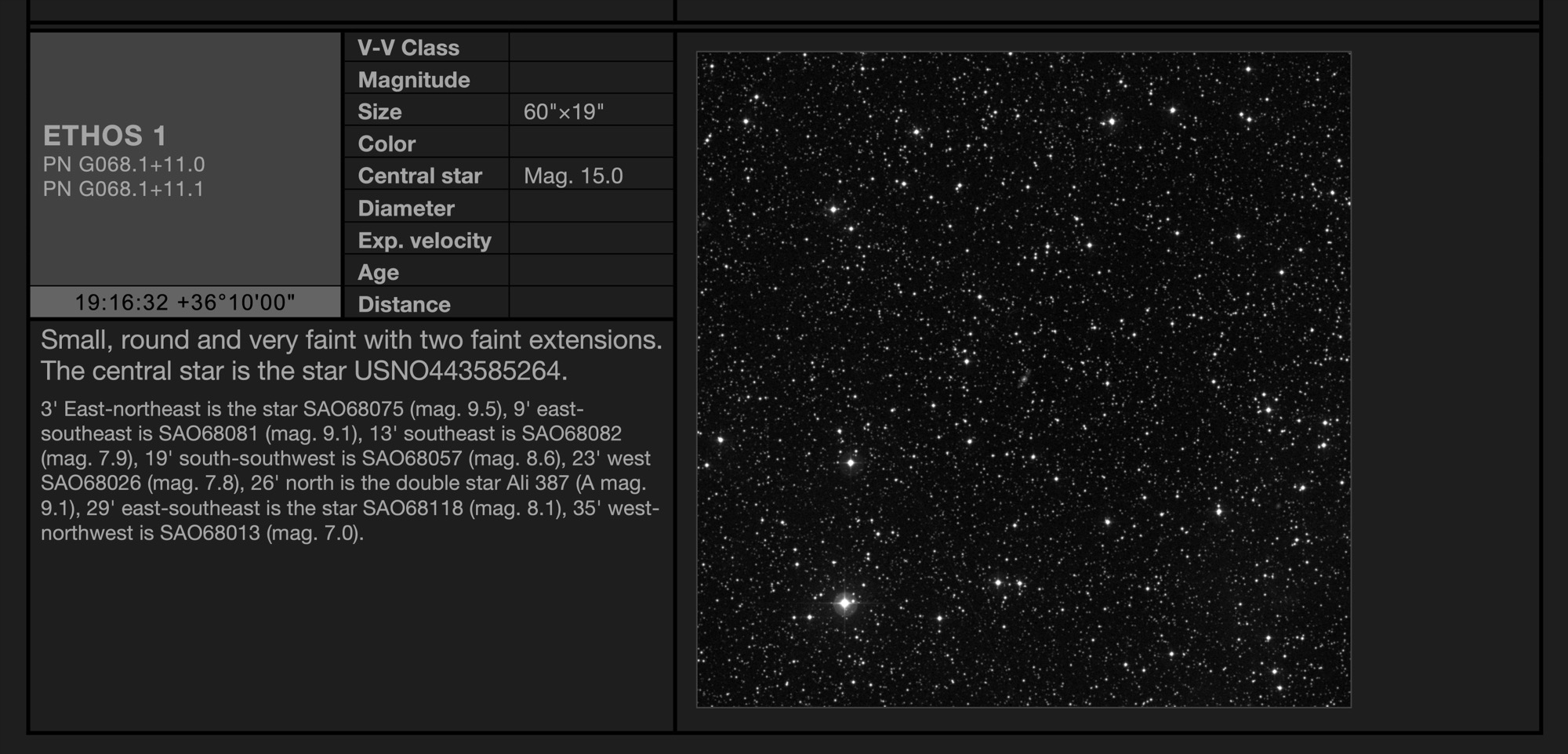 Planetary nebula ETHOS 1 (PN G068.1+11.0) in Lyra