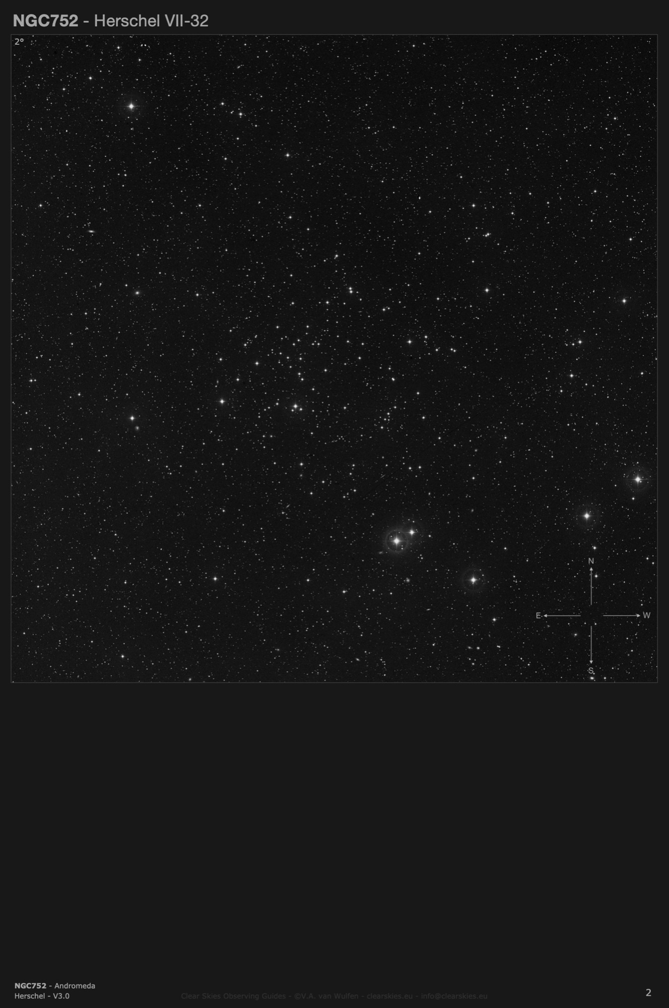 Open cluster NGC752 in Andromeda