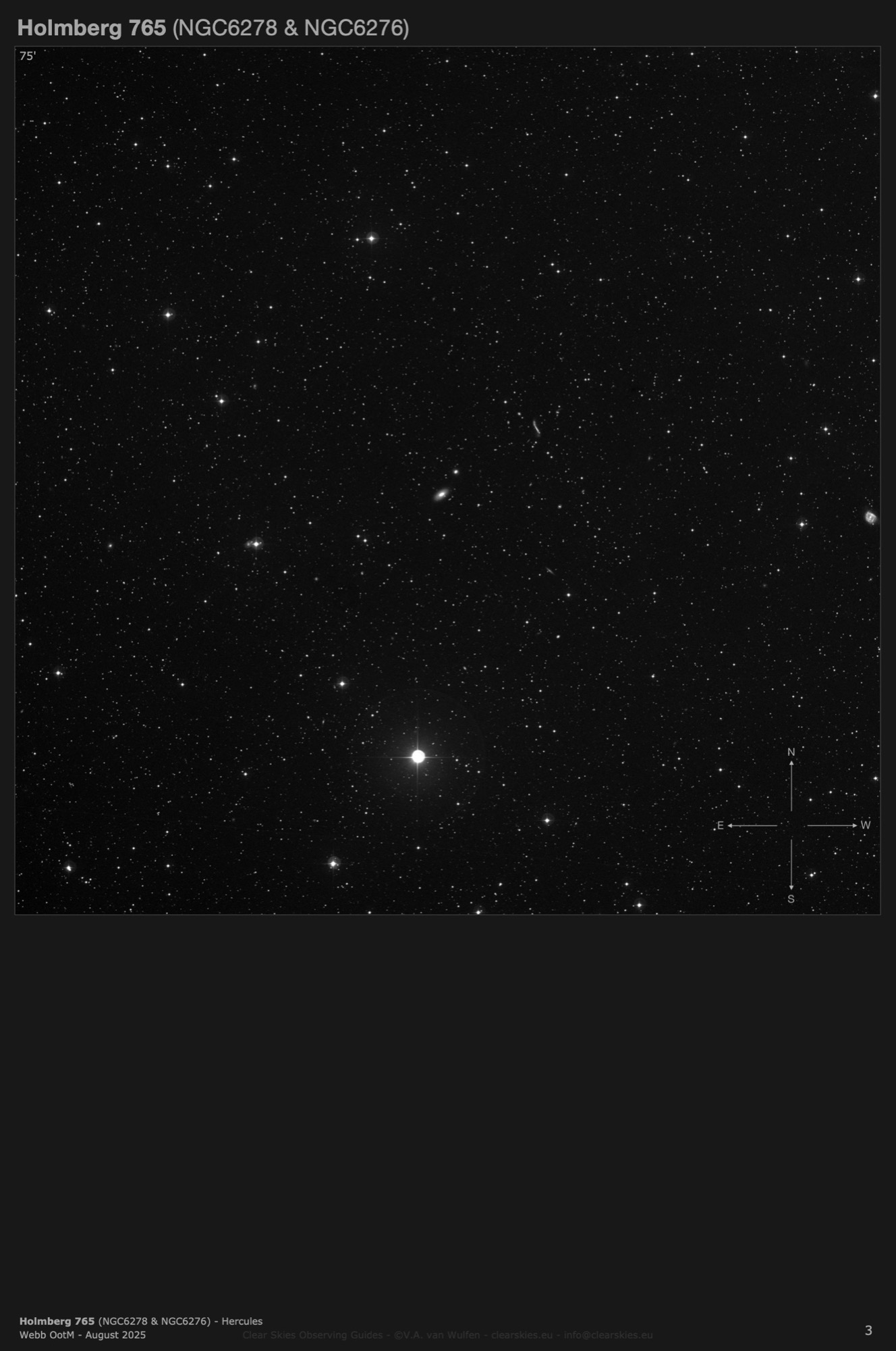 Galaxy pair Holmberg 765 (NGC6278 & NGC6276) in Hercules Galaxy pair Holmberg 765 (NGC6278 & NGC6276) in Hercules