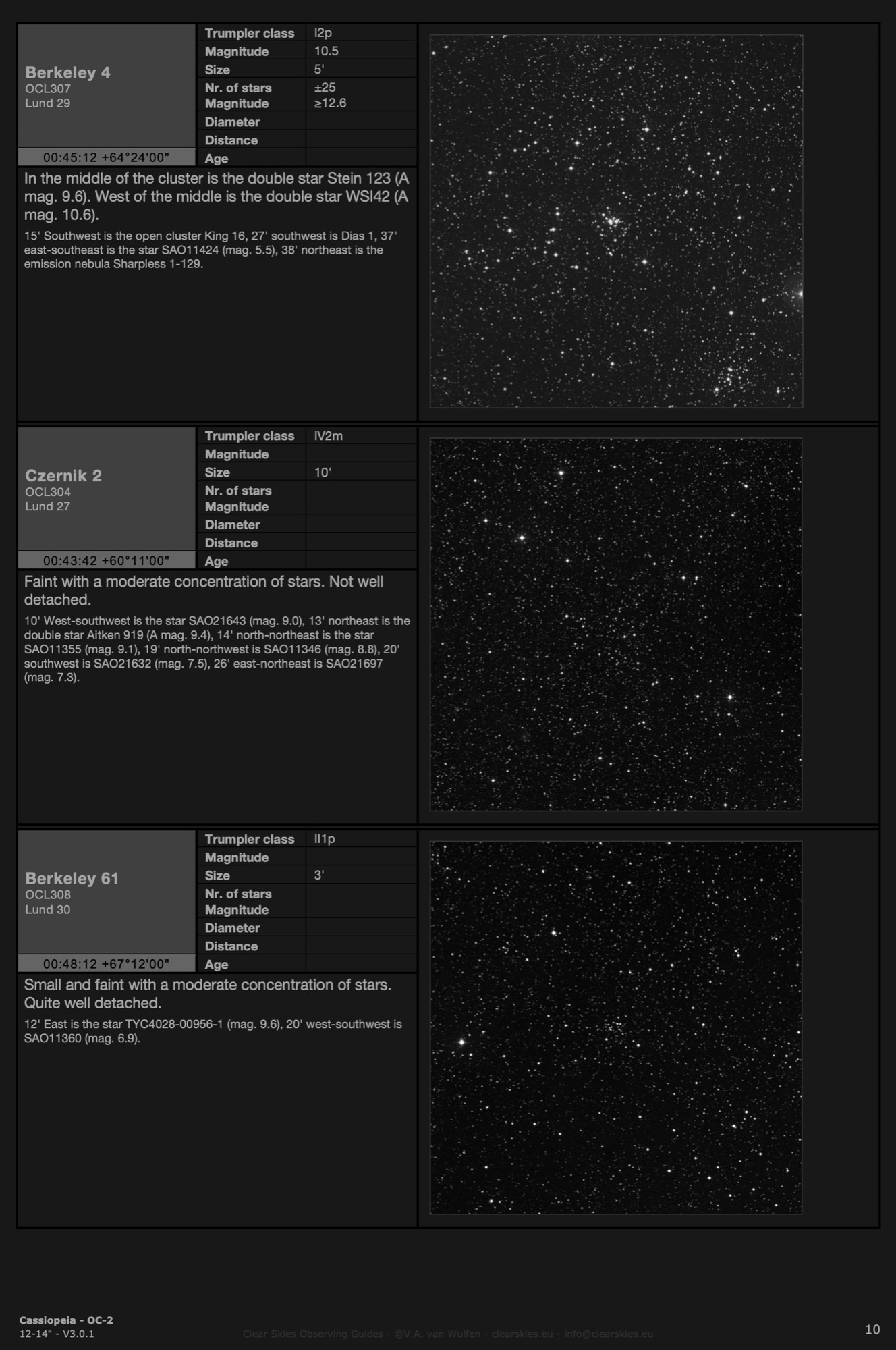 CSOG 12-14" Constellation editions - Open Clusters in Cassiopeia - OC-2, page 10 - CSOG 3.0.1 CSOG 12-14" Constellation editions - Open Clusters in Cassiopeia - OC-2, page 10 - CSOG 3.0.1