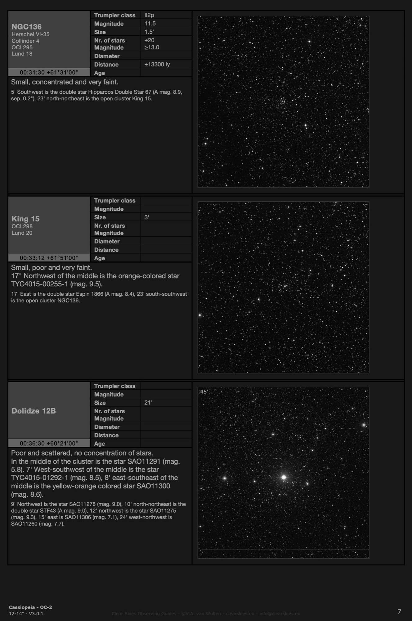 CSOG 12-14" Constellation editions - Open Clusters in Cassiopeia - OC-2, page 7 - CSOG 3.0.1 CSOG 12-14" Constellation editions - Open Clusters in Cassiopeia - OC-2, page 7 - CSOG 3.0.1