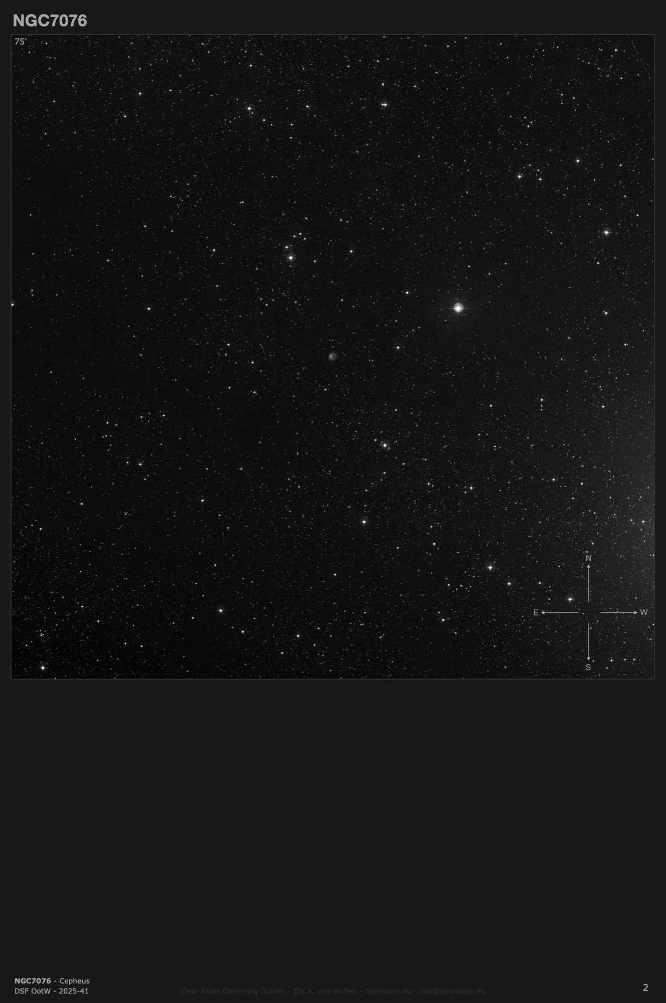 Planetary nebula NGC7076 in Cepheus Planetary nebula NGC7076 in Cepheus