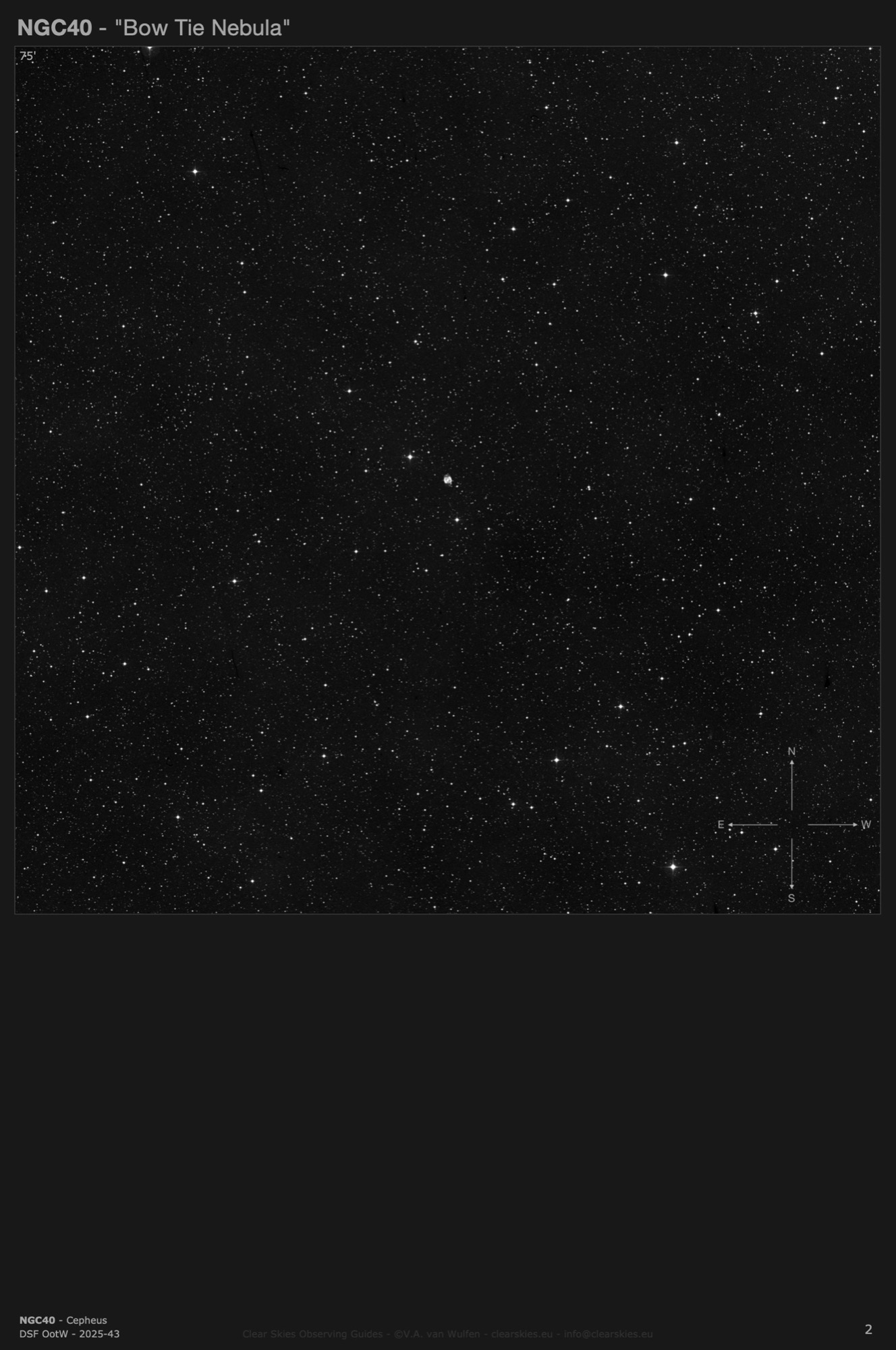 Planetary nebula NGC40 - the "Bow Tie Nebula" in Cepheus Planetary nebula NGC40 - the "Bow Tie Nebula" in Cepheus