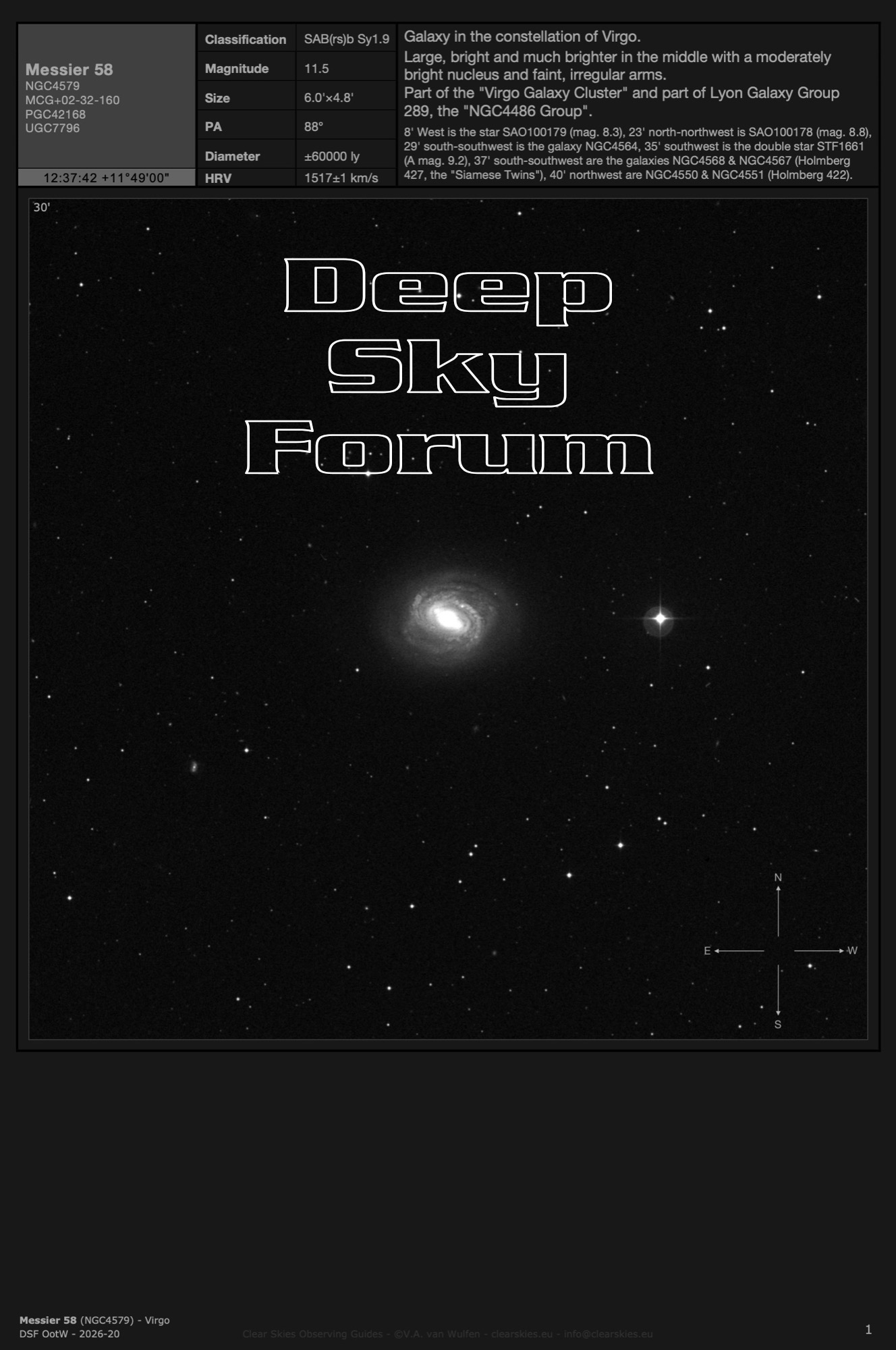 The current Deep Sky Forum Object of the Week the current Deep Sky Forum Object of the Week