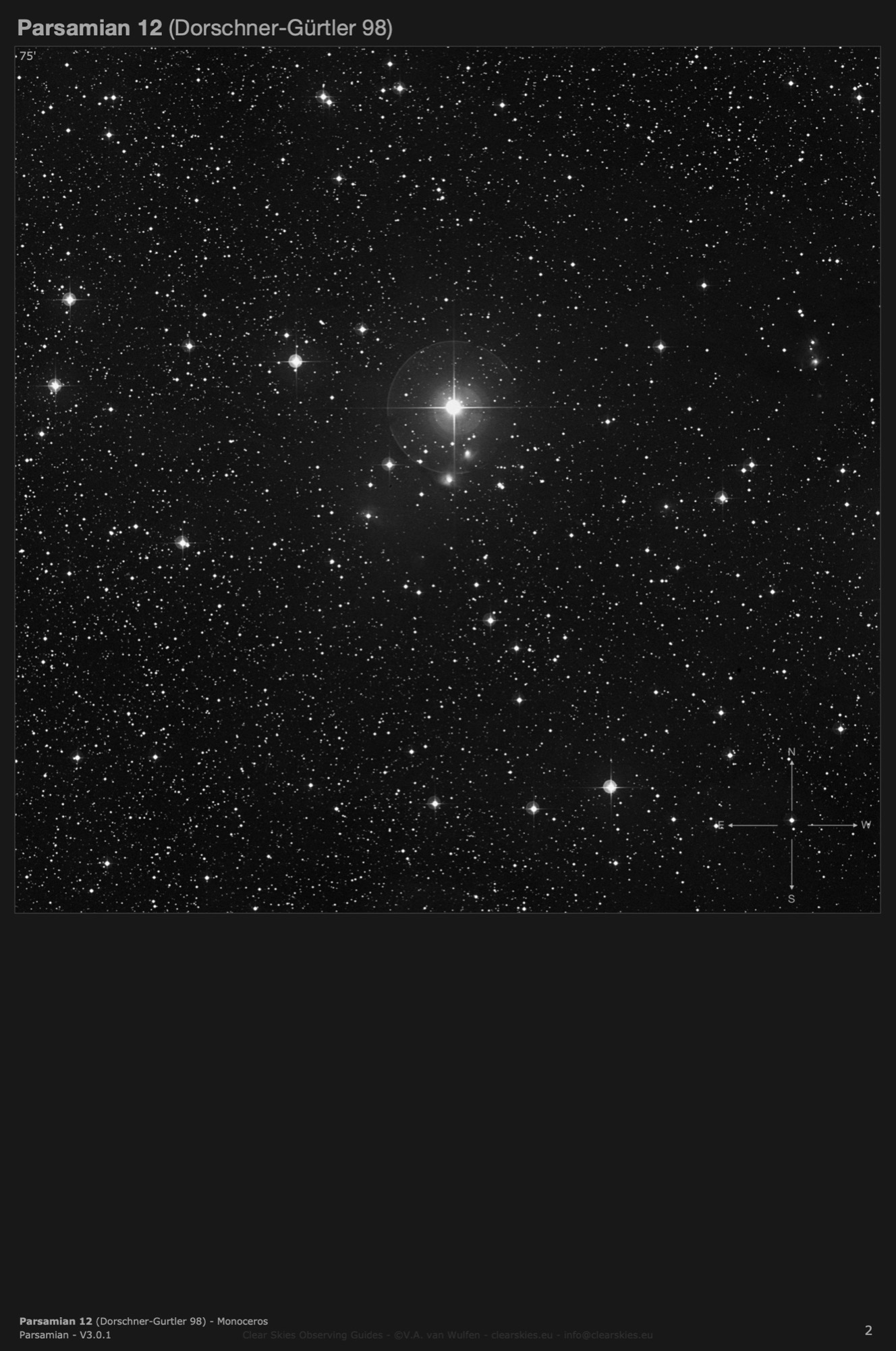 Cometary nebula Parsamian 12 (Dorschner-Gürtler 98) in Monoceros Cometary nebula Parsamian 12 (Dorschner-Gürtler 98) in Monoceros