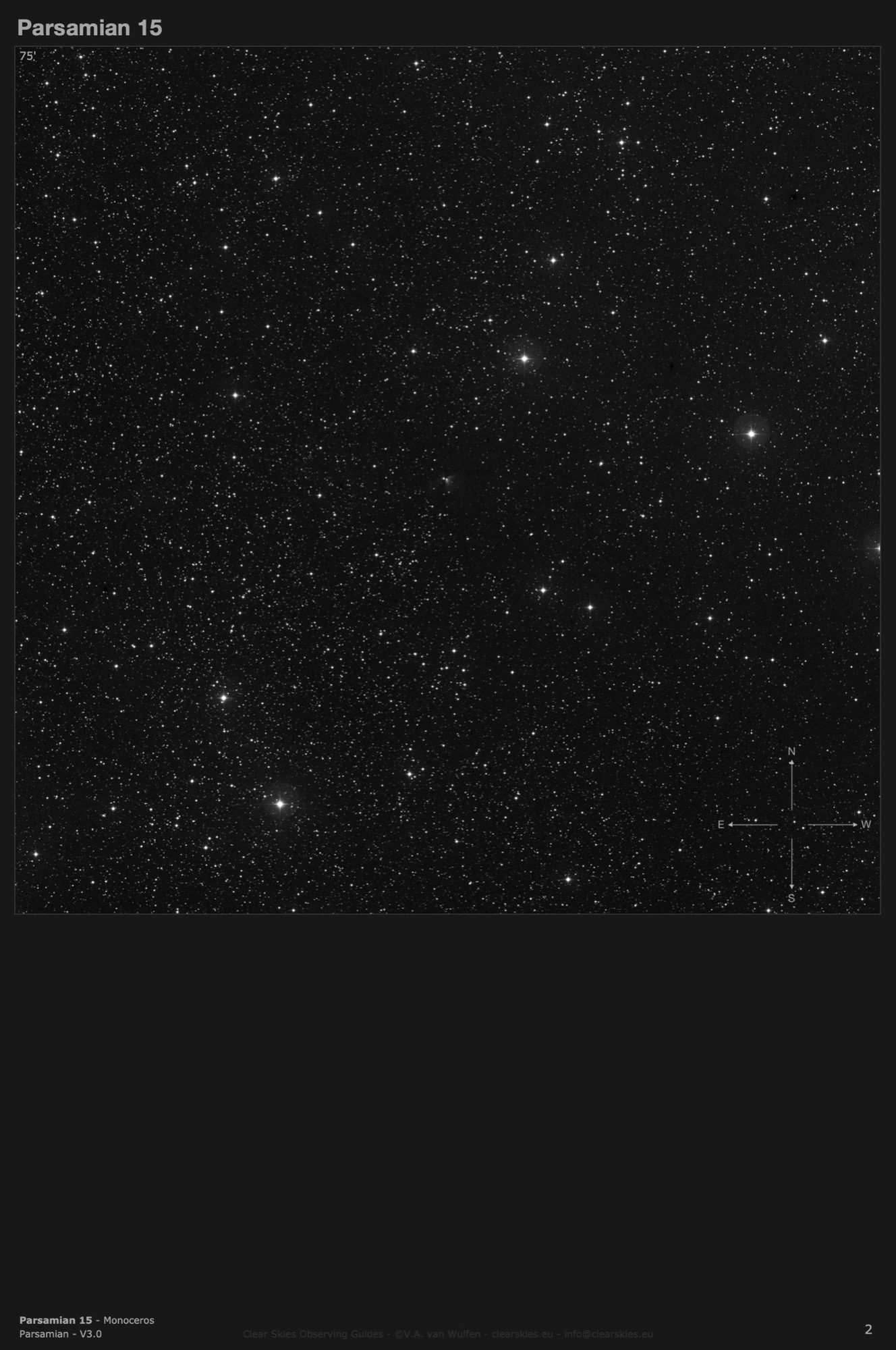 Cometary nebula Parsamian 15 in Monoceros Cometary nebula Parsamian 15 in Monoceros