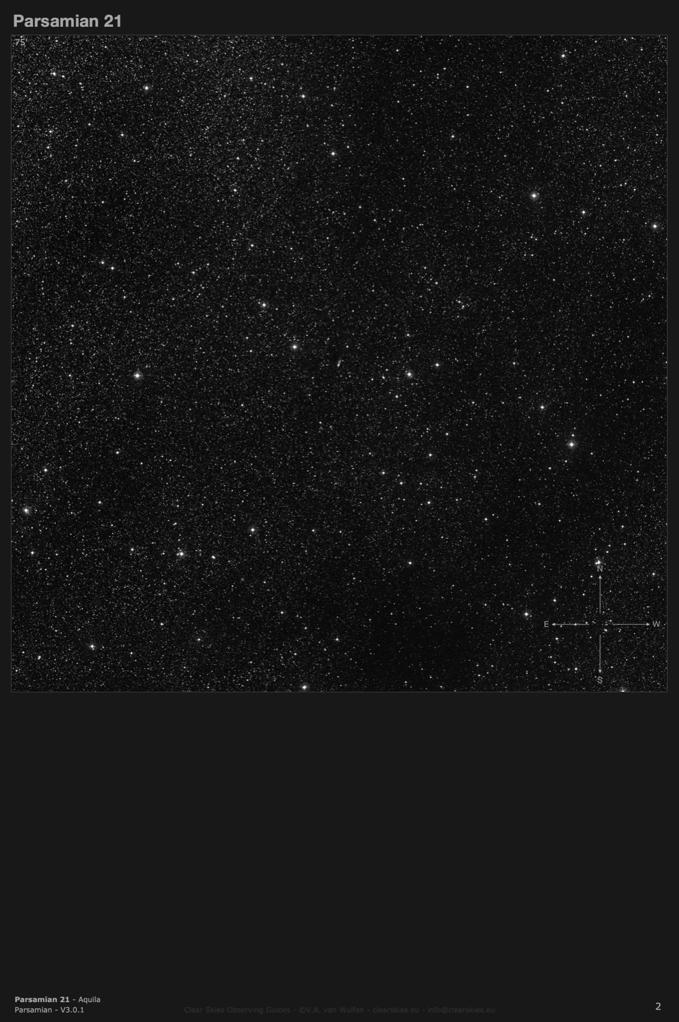 Cometary nebula Parsamian 21 in Aquila Cometary nebula Parsamian 21 in Aquila