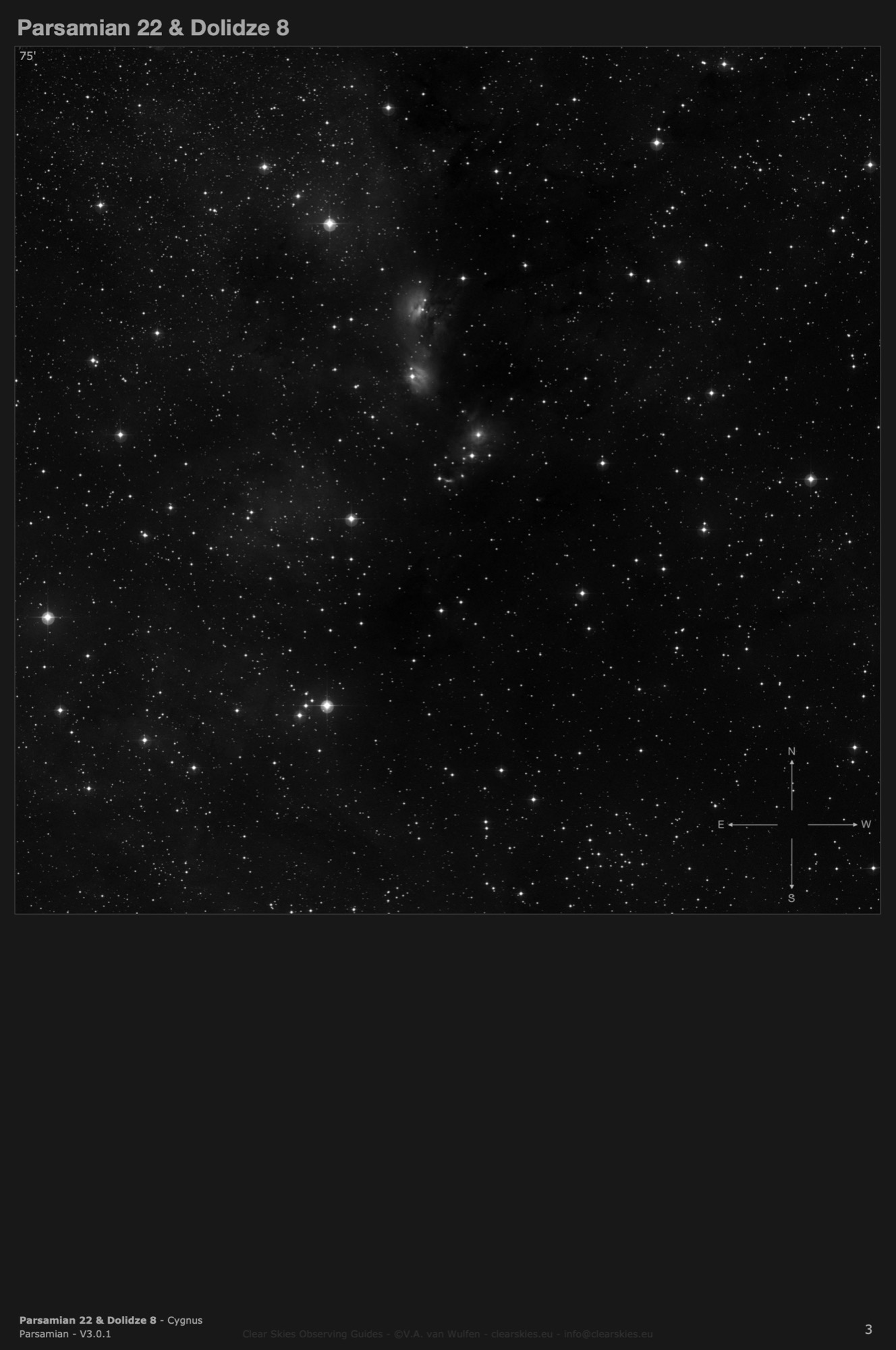 Cometary nebula Parsamian 22 in Cygnus Cometary nebula Parsamian 22 in Cygnus
