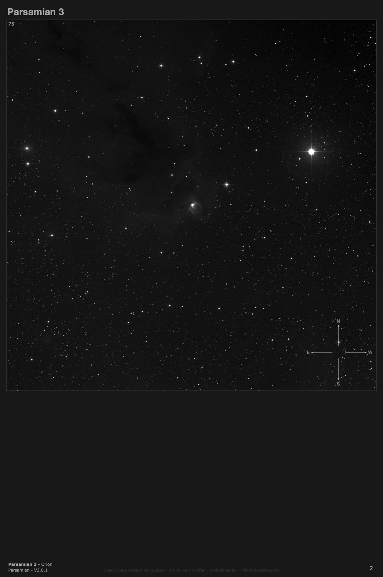 Cometary nebula Parsamian 3 in Orion Cometary nebula Parsamian 3 in Orion