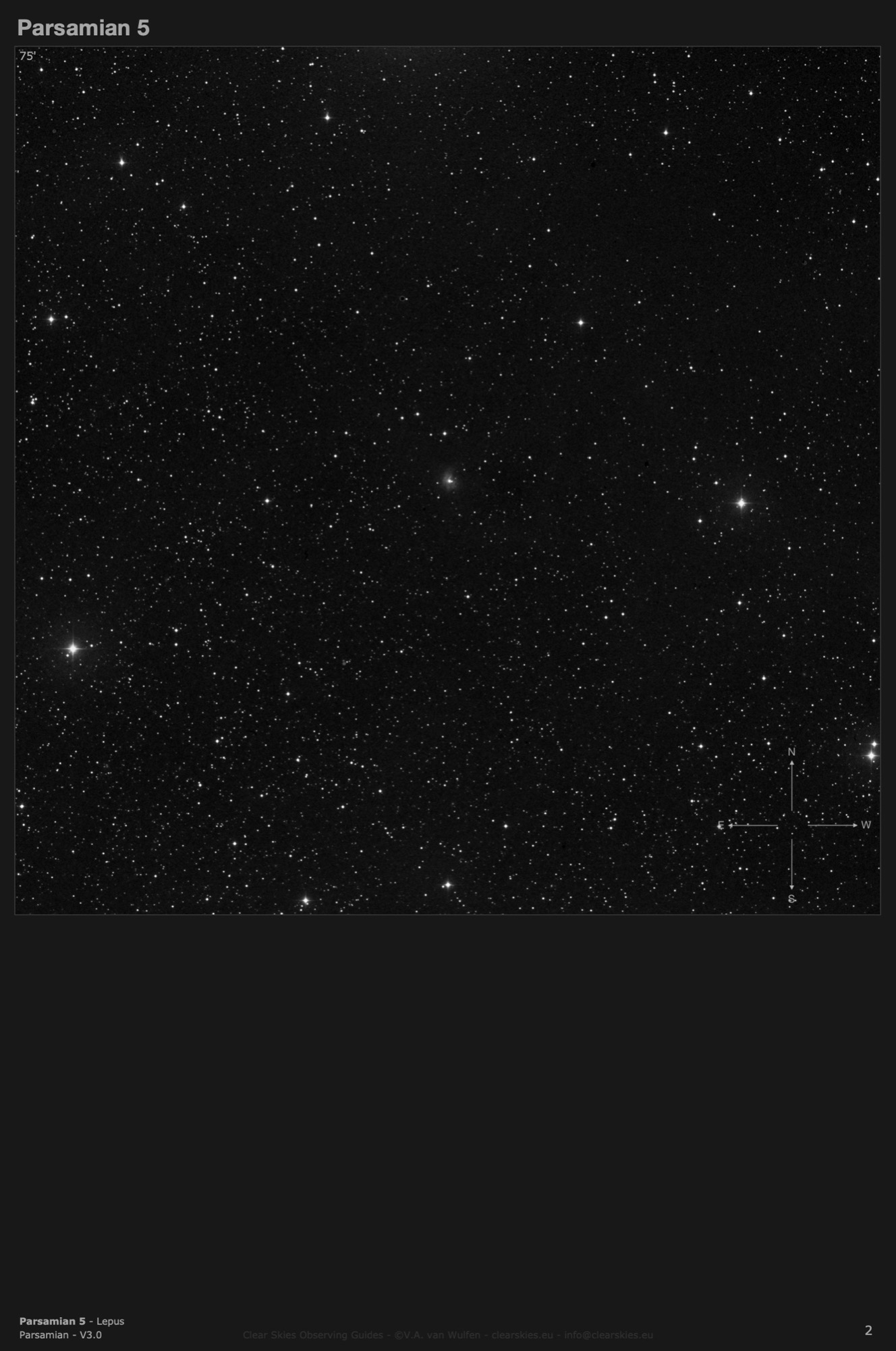 Cometary nebula Parsamian 5 in Lepus Cometary nebula Parsamian 5 in Lepus