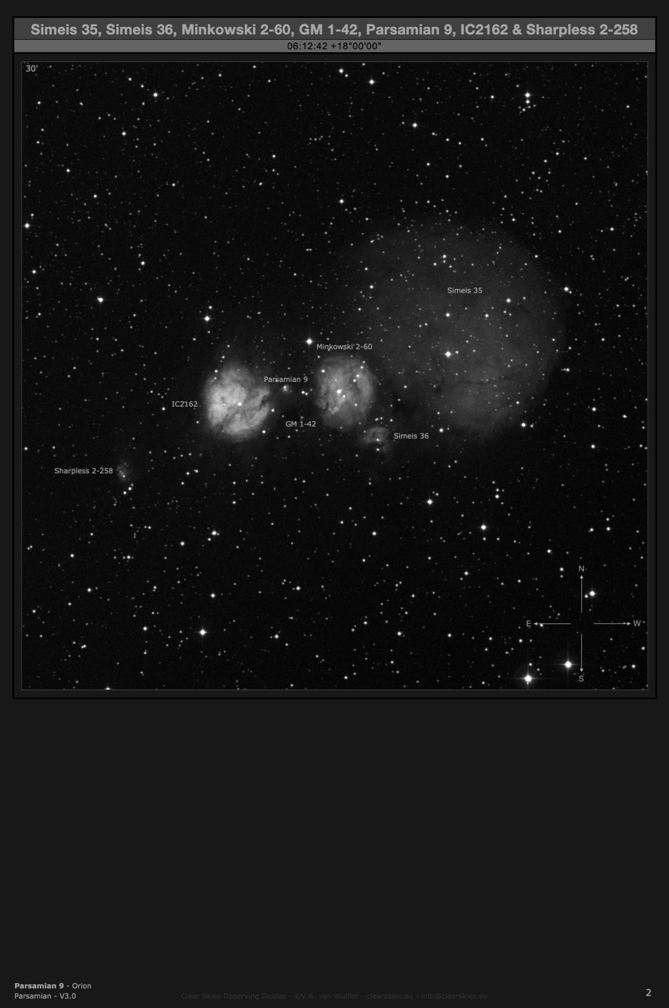 Cometary nebula Parsamian 9 in Orion Cometary nebula Parsamian 9 in Orion