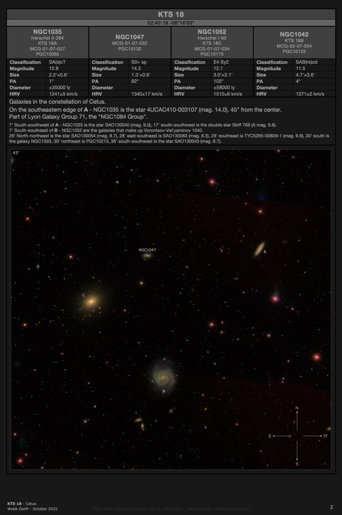 Galaxy group KTS 18 in Cetus Galaxy group KTS 18 in Cetus