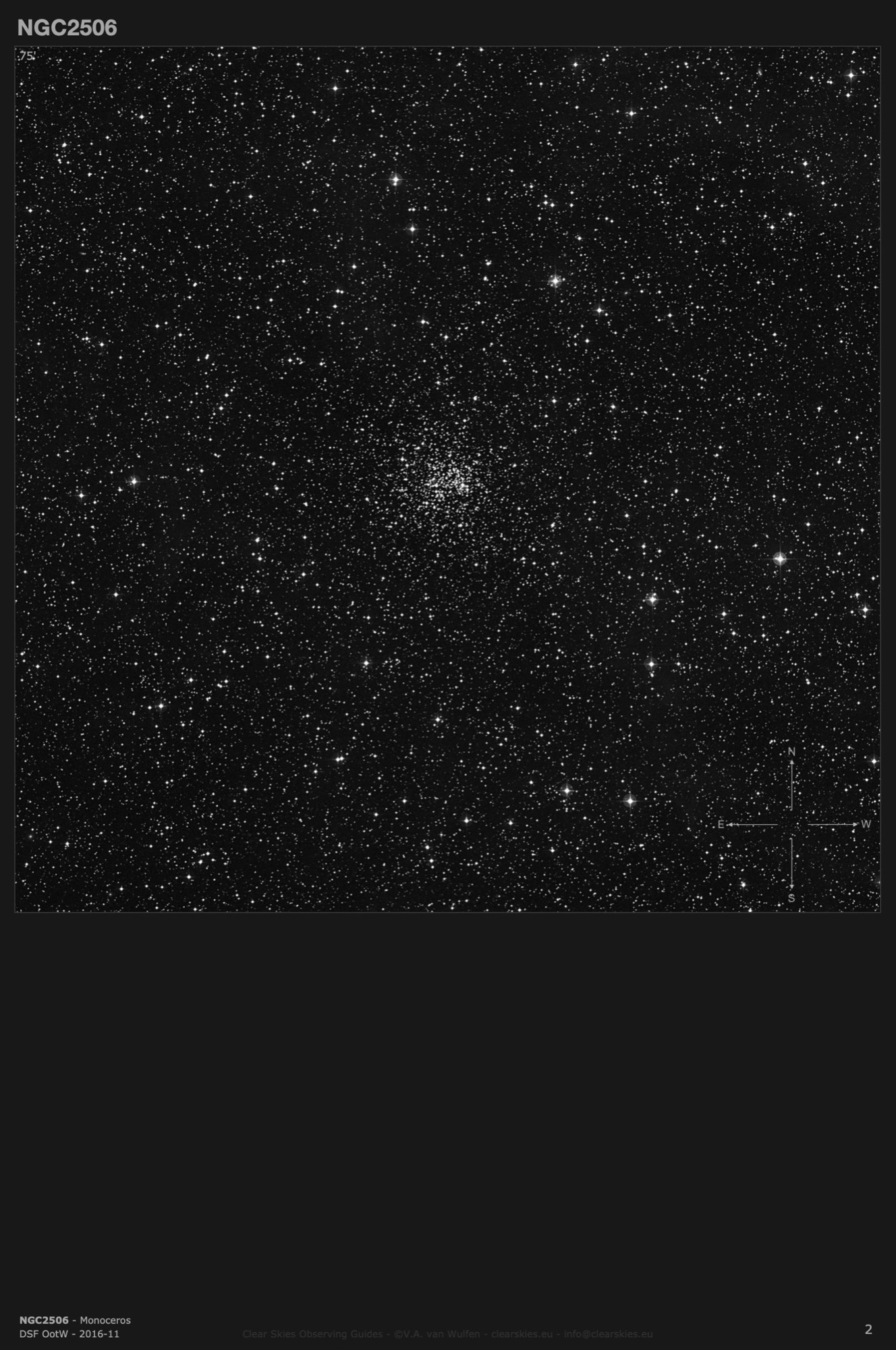 Open cluster NGC2506 in Monoceros Open cluster NGC2506 in Monoceros