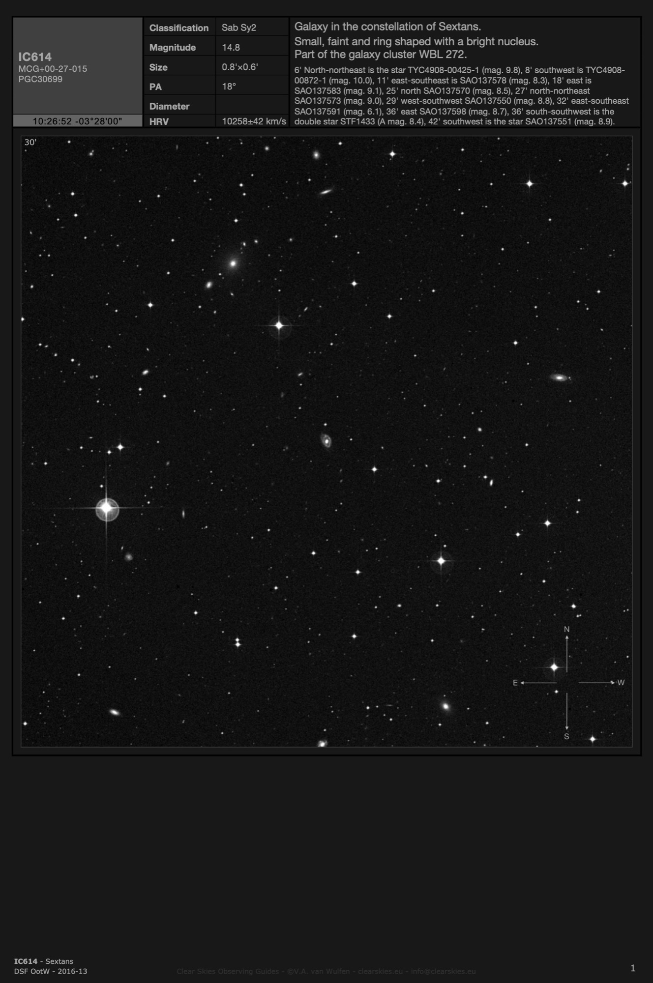 Galaxy IC614 in Sextans Galaxy IC614 in Sextans