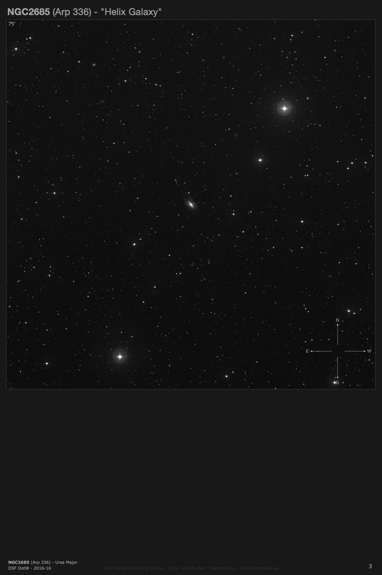 Galaxy NGC2685 (Arp 336) - the "Helix Galaxy" in Ursa Major Galaxy NGC2685 (Arp 336) - the "Helix Galaxy" in Ursa Major