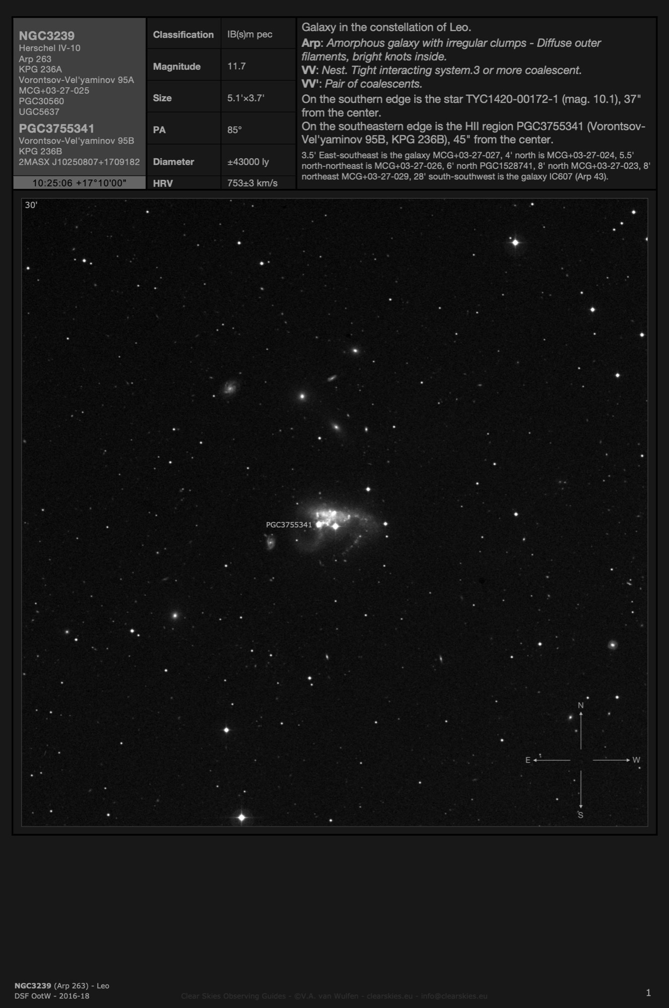 Galaxy NGC3239 (Arp 263) in Leo Galaxy NGC3239 (Arp 263) in Leo