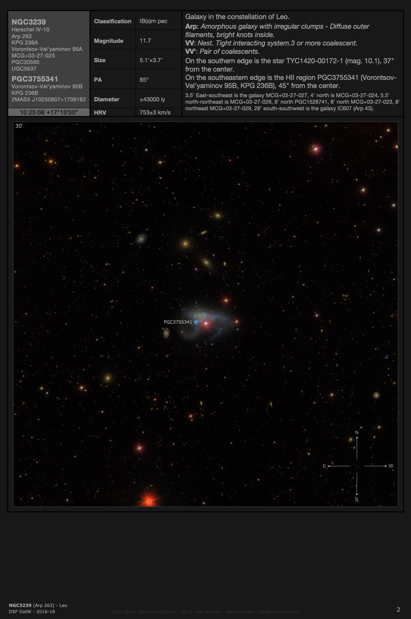 Galaxy NGC3239 (Arp 263) in Leo Galaxy NGC3239 (Arp 263) in Leo