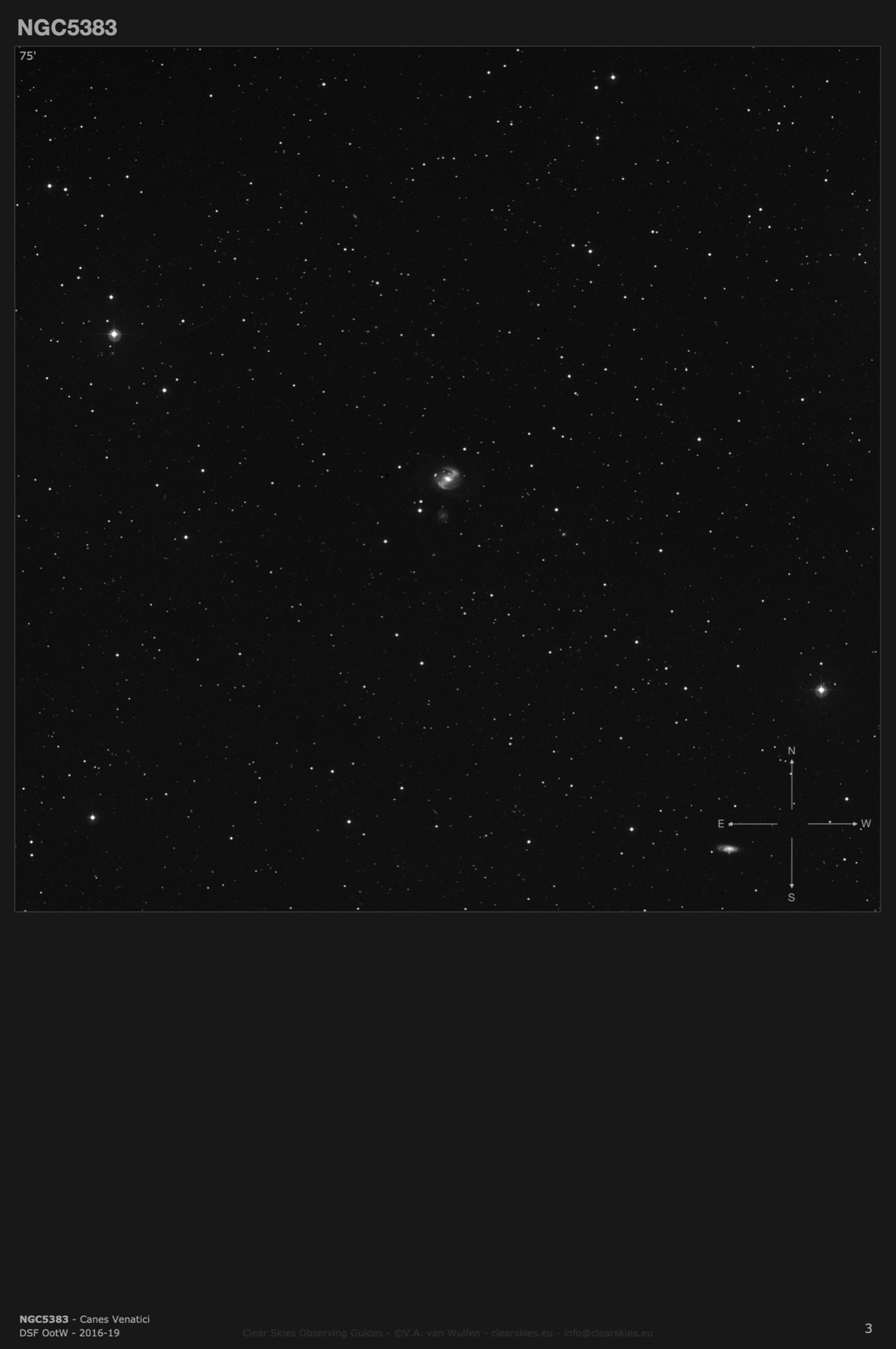 Galaxy NGC5383 in Canes Venatici Galaxy NGC5383 in Canes Venatici