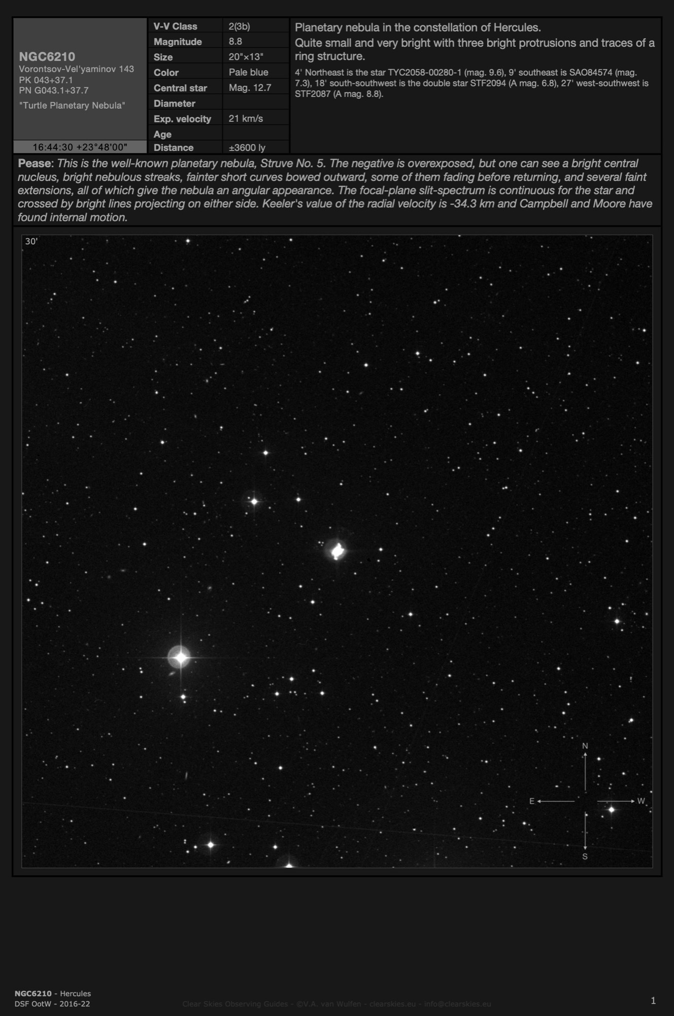 Planetary nebula NGC6210 - the "Turtle Planetary Nebula" in Hercules Planetary nebula NGC6210 - the "Turtle Planetary Nebula" in Hercules