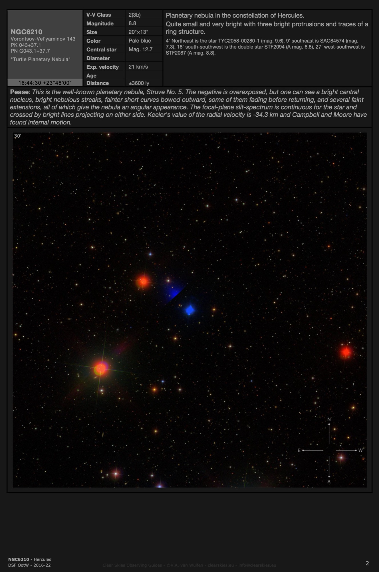 Planetary nebula NGC6210 - the "Turtle Planetary Nebula" in Hercules Planetary nebula NGC6210 - the "Turtle Planetary Nebula" in Hercules