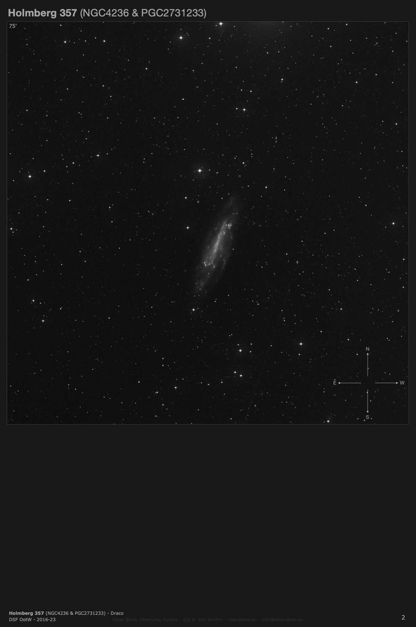 Galaxy pair Holmberg 357 (NGC4236 & PGC2731233) in Draco Galaxy pair Holmberg 357 (NGC4236 & PGC2731233) in Draco