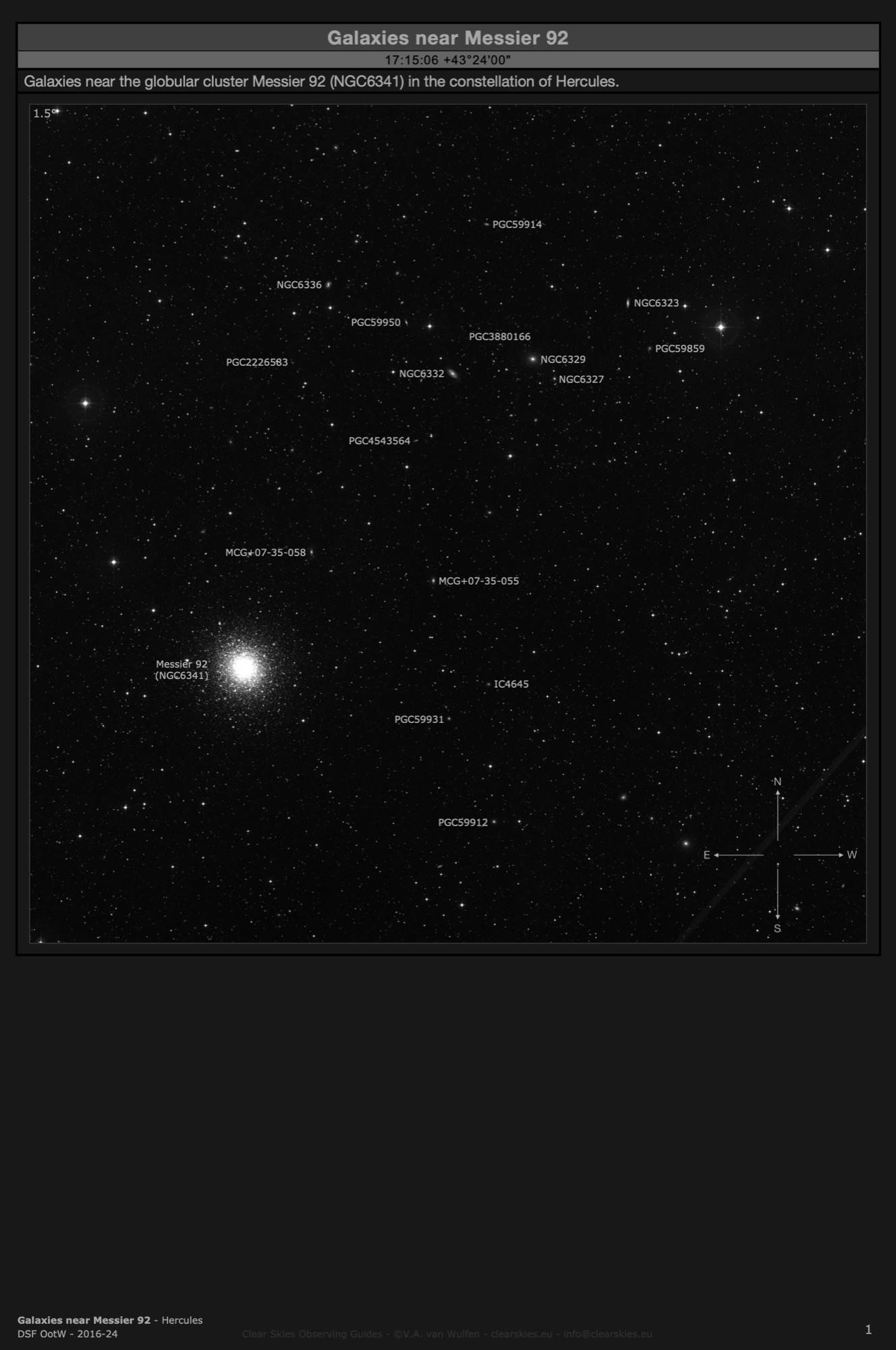 Galaxies near Messier 92 in Hercules Galaxies near Messier 92 in Hercules