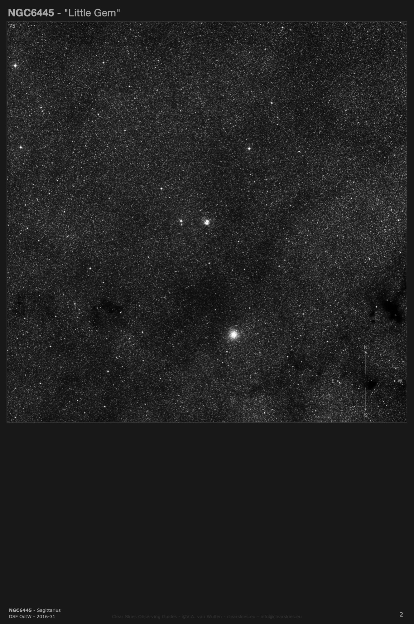 Planetary nebula NGC6445 - the "Little Gem" in Sagittarius Planetary nebula NGC6445 - the "Little Gem" in Sagittarius