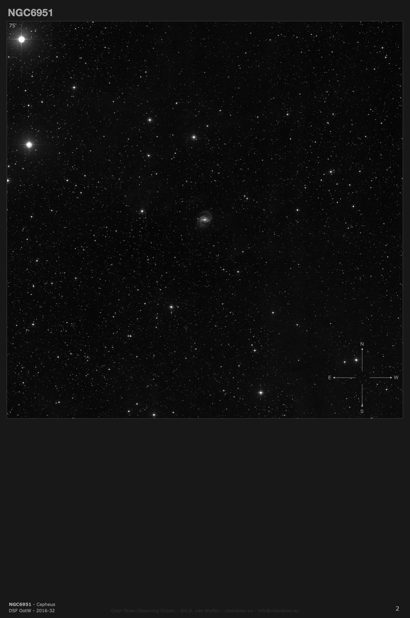 Galaxy NGC6951 in Cepheus