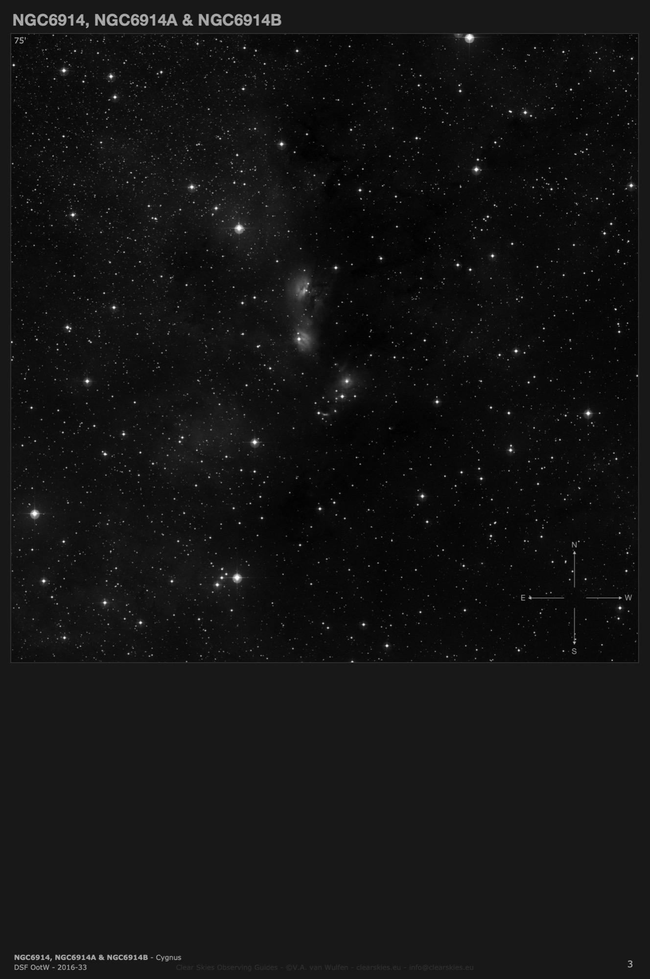 Reflection nebulae NGC6914, NGC6914A & NGC6914B in Cygnus Reflection nebulae NGC6914, NGC6914A & NGC6914B in Cygnus