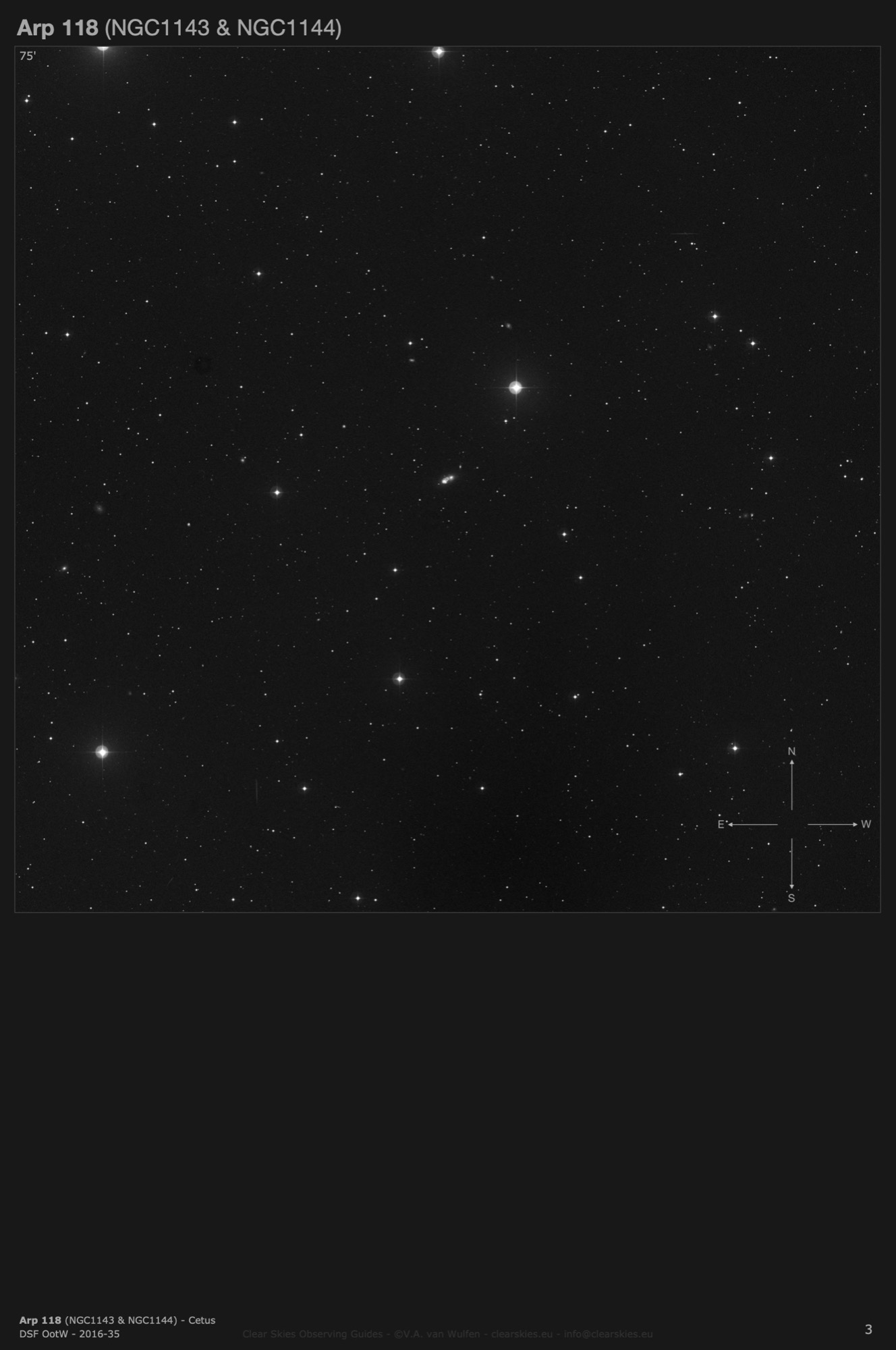 Galaxy pair Arp 118 (NGC1143 & NGC1144) in Cetus Galaxy pair Arp 118 (NGC1143 & NGC1144) in Cetus