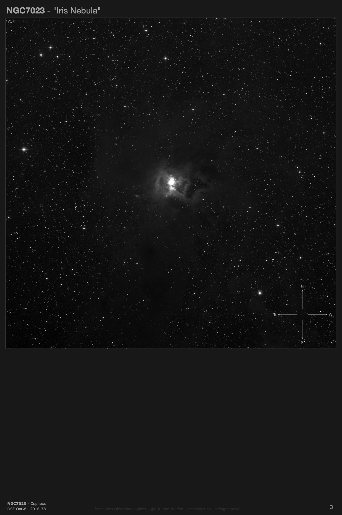 Reflection nebula NGC7023 - the "Iris Nebula" in Cepheus Reflection nebula NGC7023 - the "Iris Nebula" in Cepheus