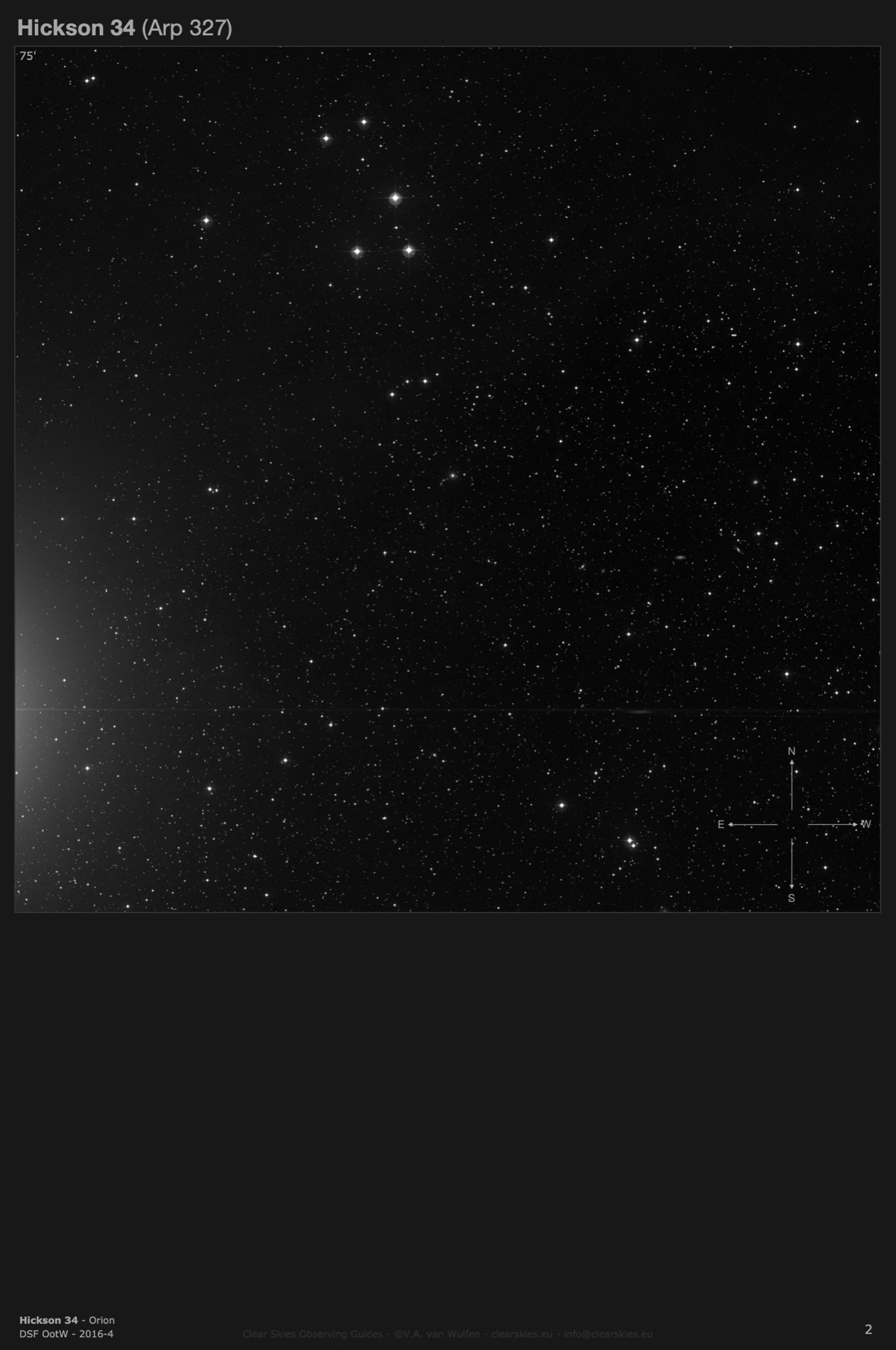 Galaxy group Hickson 34 (Arp 327) in Orion