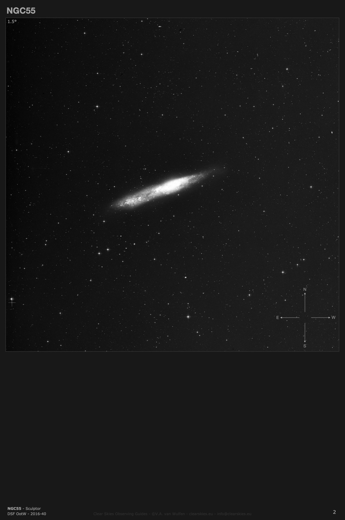 Galaxy NGC55 in Sculptor Galaxy NGC55 in Sculptor