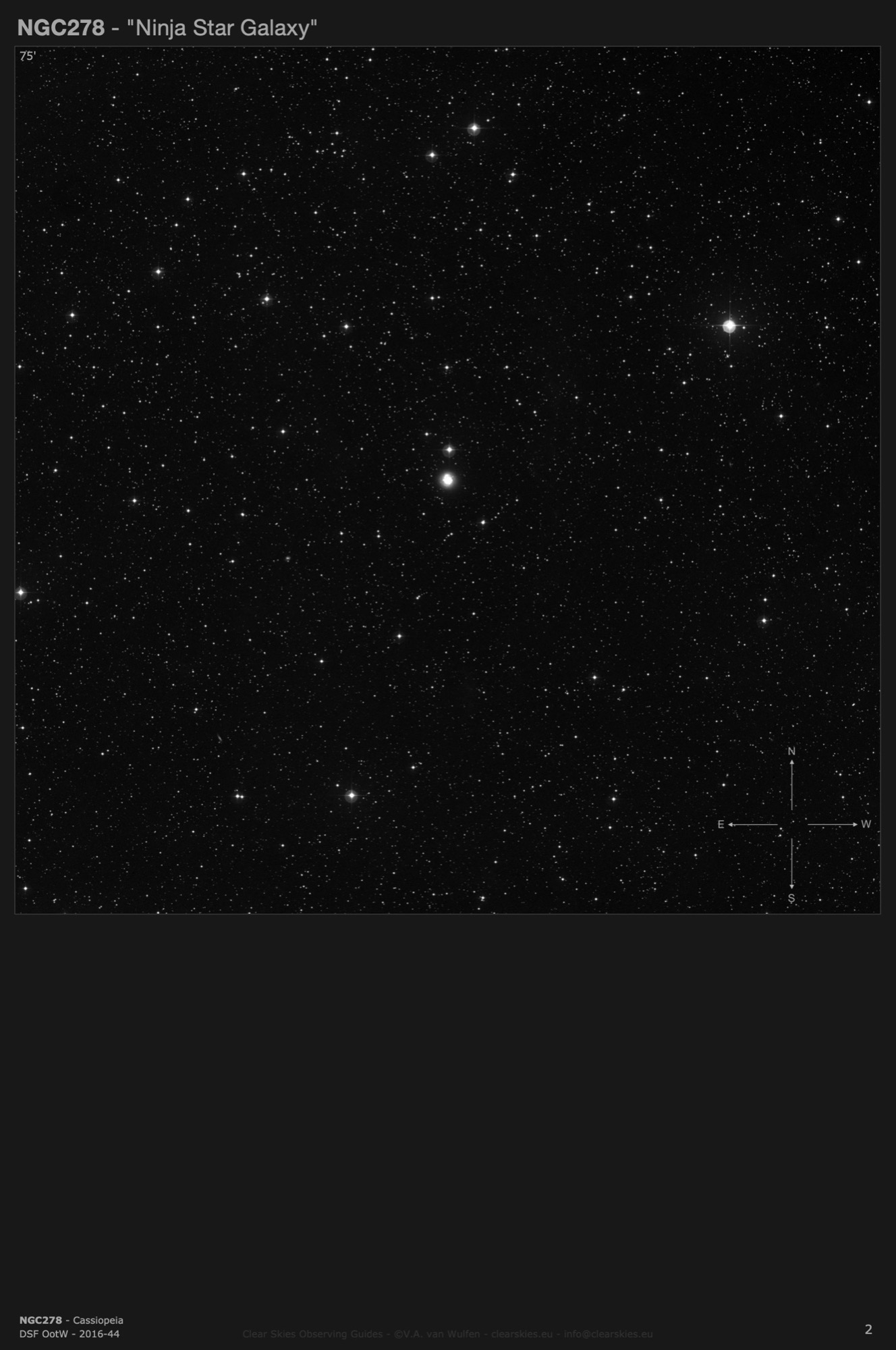 Galaxy NGC278 - the "Ninja Star Galaxy" in Cassiopeia Galaxy NGC278 - the "Ninja Star Galaxy" in Cassiopeia