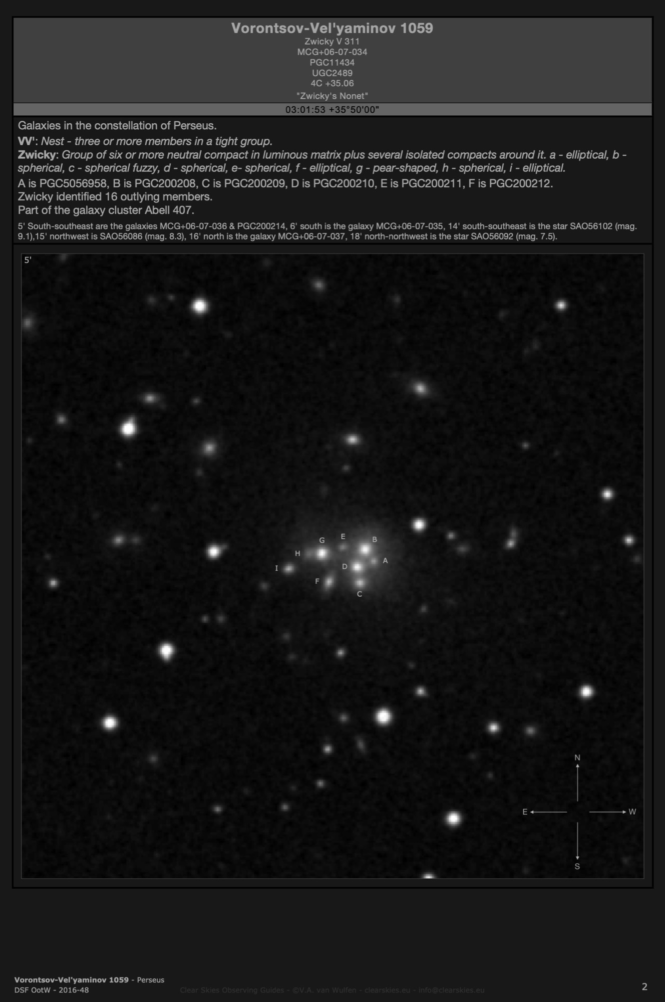Galaxy group Vorontsov-Vel'yaminov 1059 (Zwicky V 311) - "Zwicky's Nonet" in Perseus Galaxy group Vorontsov-Vel'yaminov 1059 (Zwicky V 311) - "Zwicky's Nonet" in Perseus