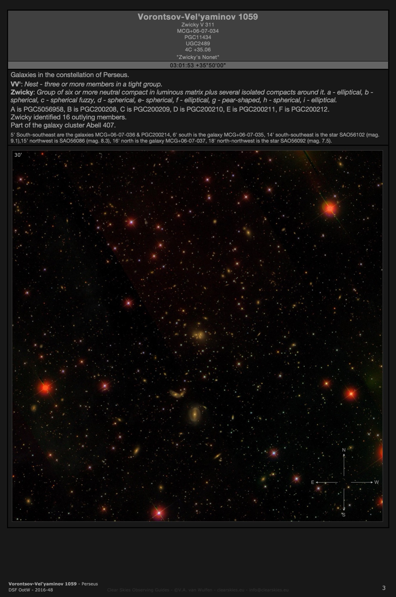 Galaxy group Vorontsov-Vel'yaminov 1059 (Zwicky V 311) - "Zwicky's Nonet" in Perseus Galaxy group Vorontsov-Vel'yaminov 1059 (Zwicky V 311) - "Zwicky's Nonet" in Perseus