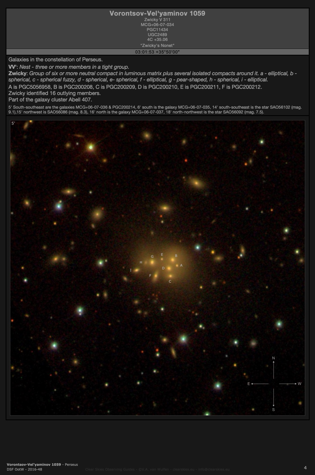 Galaxy group Vorontsov-Vel'yaminov 1059 (Zwicky V 311) - "Zwicky's Nonet" in Perseus Galaxy group Vorontsov-Vel'yaminov 1059 (Zwicky V 311) - "Zwicky's Nonet" in Perseus