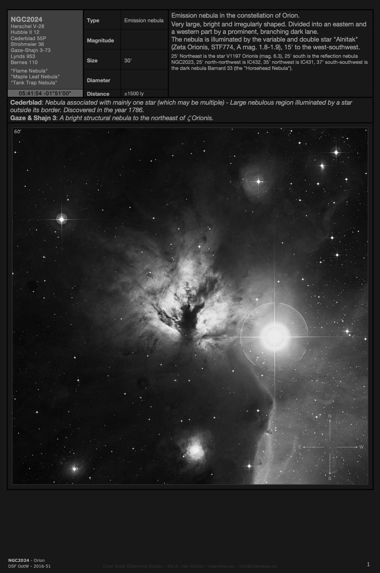 Emission nebula NGC2024 - the "Flame Nebula" in Orion Emission nebula NGC2024 - the "Flame Nebula" in Orion