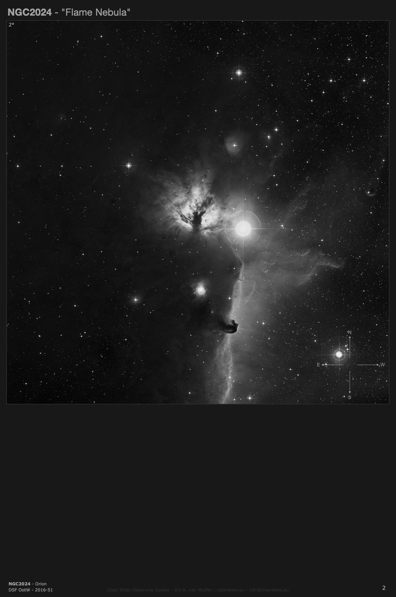 Emission nebula NGC2024 - the "Flame Nebula" in Orion Emission nebula NGC2024 - the "Flame Nebula" in Orion