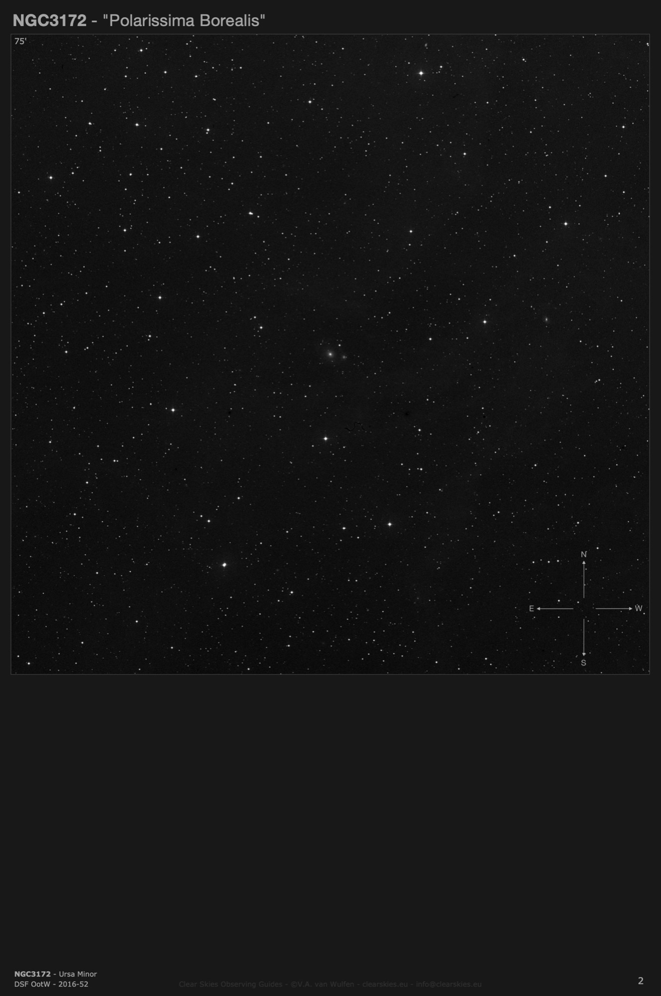 Galaxy NGC3172 - "Polarissima Borealis" in Ursa Minor Galaxy NGC3172 - "Polarissima Borealis" in Ursa Minor