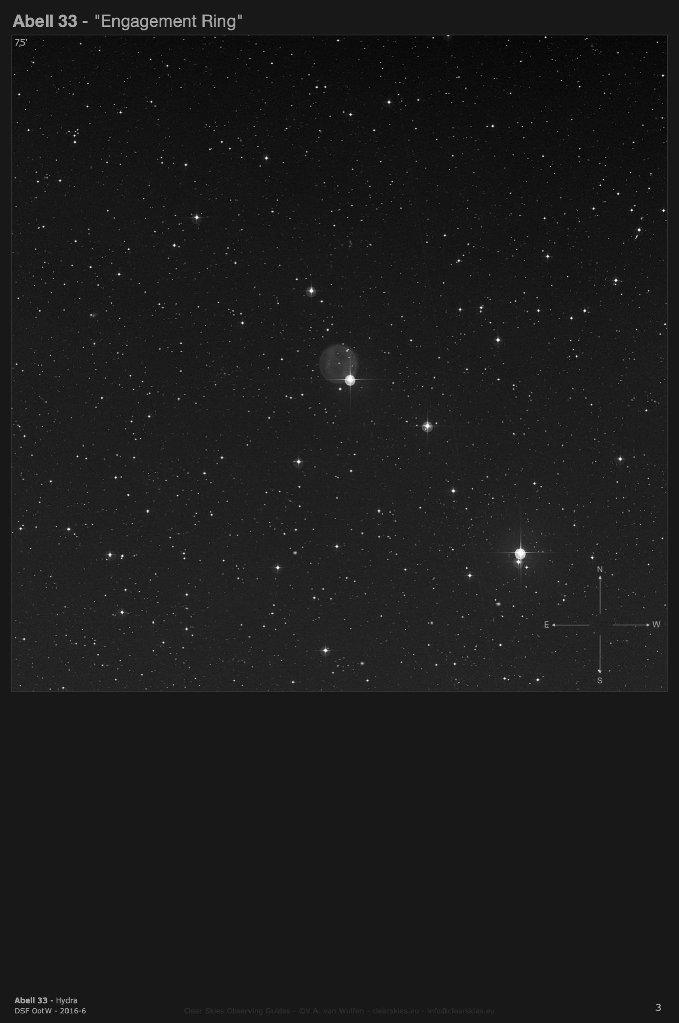 Planetary nebula Abell 33 (PK 238+34.1) - the "Engagement Ring" in Hydra Planetary nebula Abell 33 (PK 238+34.1) - the "Engagement Ring" in Hydra