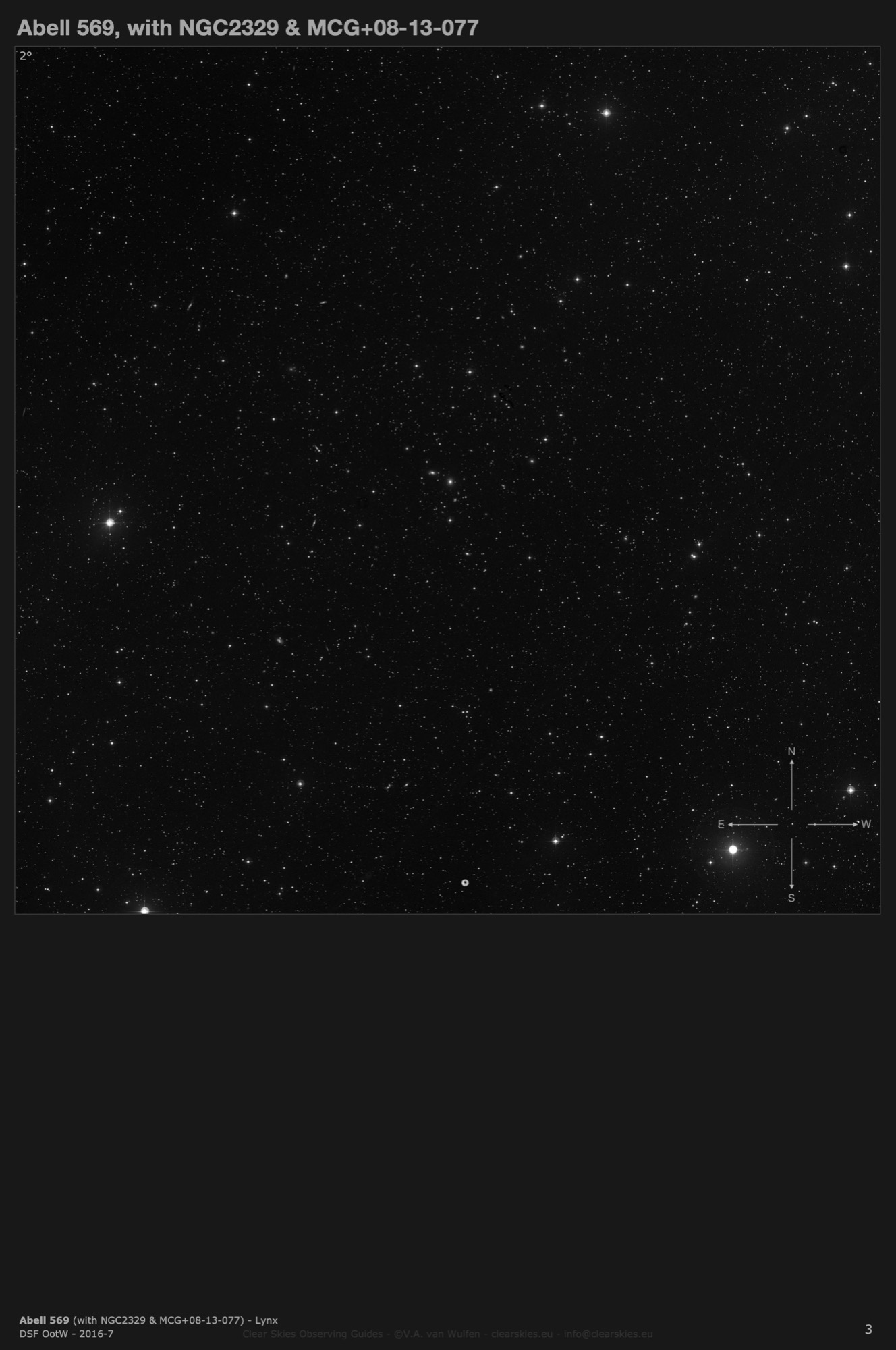 Galaxy cluster Abell 569 (with NGC2329 & MCG+08-13-077) in Lynx Galaxy cluster Abell 569 (with NGC2329 & MCG+08-13-077) in Lynx