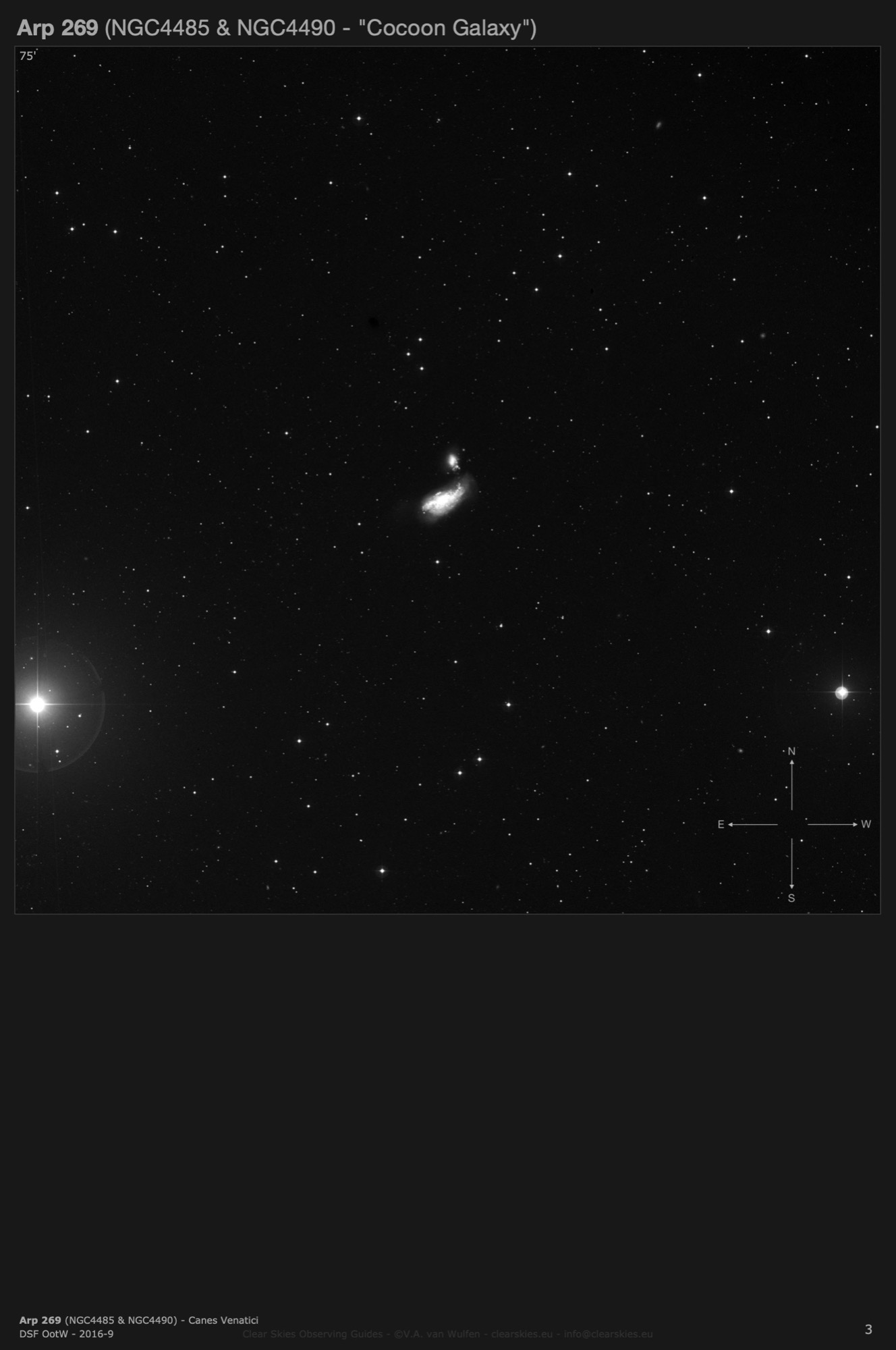 Galaxy pair Arp 269 (NGC4485 & NGC4490 - the "Cocoon Galaxy") in Canes Venatici Galaxy pair Arp 269 (NGC4485 & NGC4490 - the "Cocoon Galaxy") in Canes Venatici