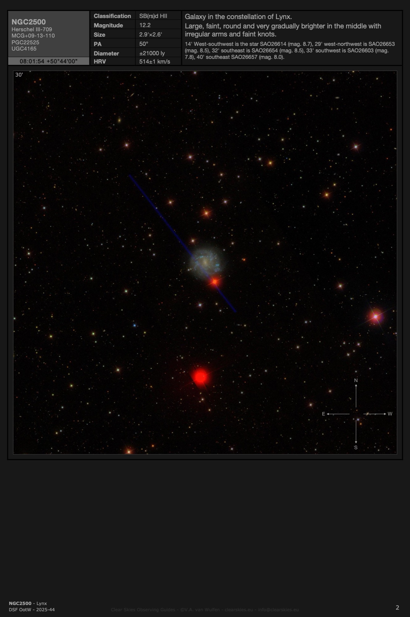 Galaxy NGC2500 in Lynx Galaxy NGC2500 in Lynx
