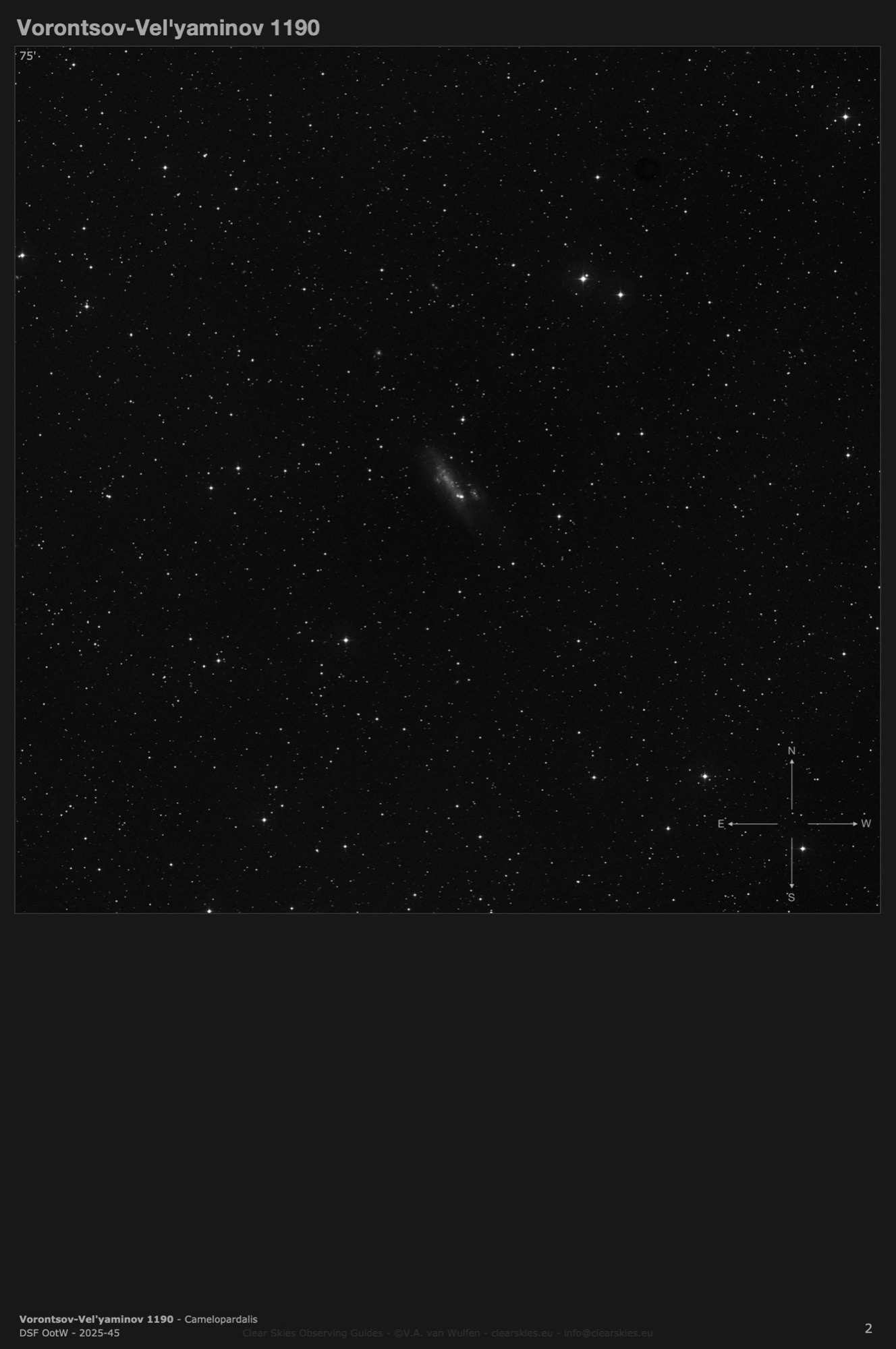 Galaxy NGC2366 and HII Regions NGC2363 & NGC2363A (Vorontsov-Vel'yaminov 1190) in Camelopardalis Galaxy NGC2366 and HII Regions NGC2363 & NGC2363A (Vorontsov-Vel'yaminov 1190) in Camelopardalis
