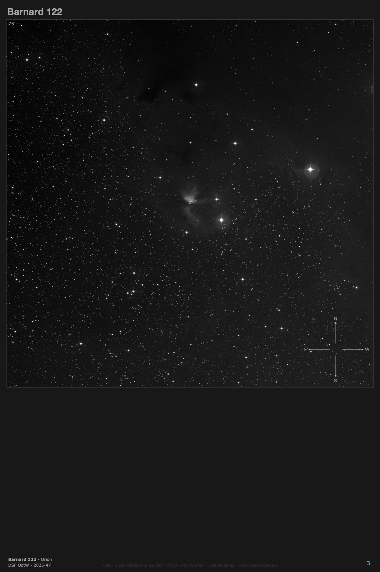 Reflection nebula Barnard 122 in Orion