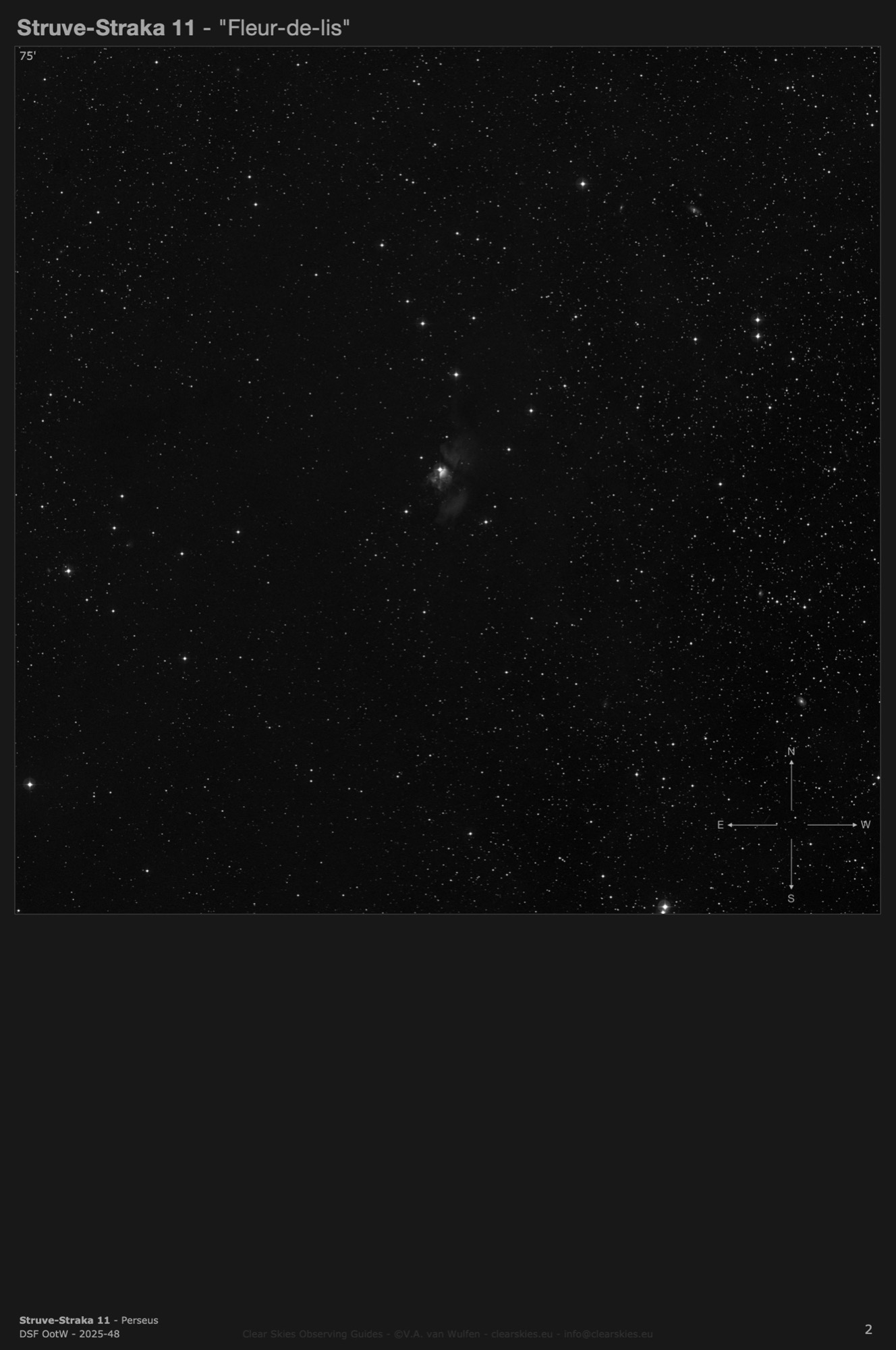 Reflection nebula Struve-Straka 11 - the "Fleur-de-lis" in Perseus Reflection nebula Struve-Straka 11 - the "Fleur-de-lis" in Perseus