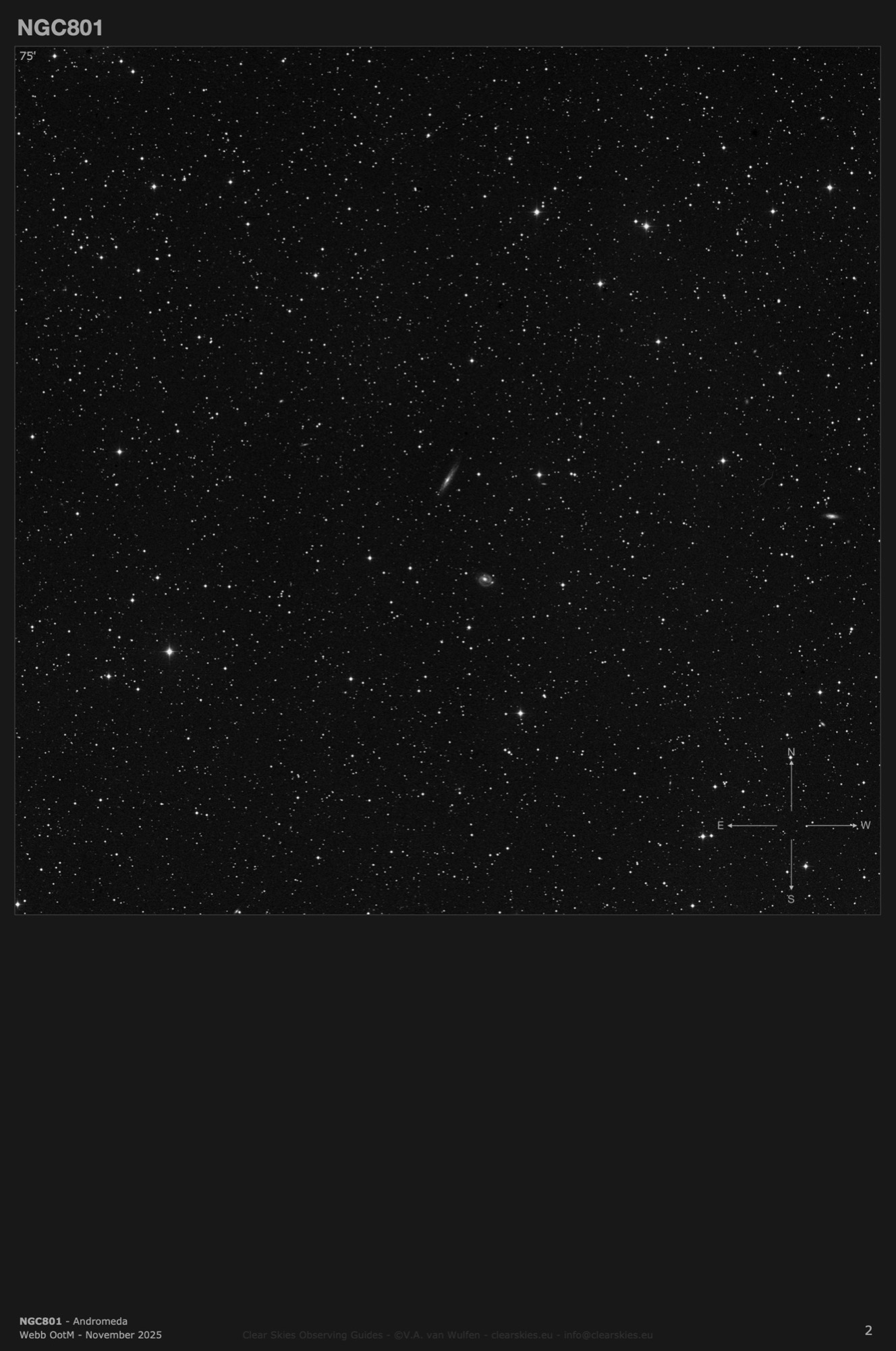 Galaxy NGC801 in Andromeda Galaxy NGC808 in Andromeda