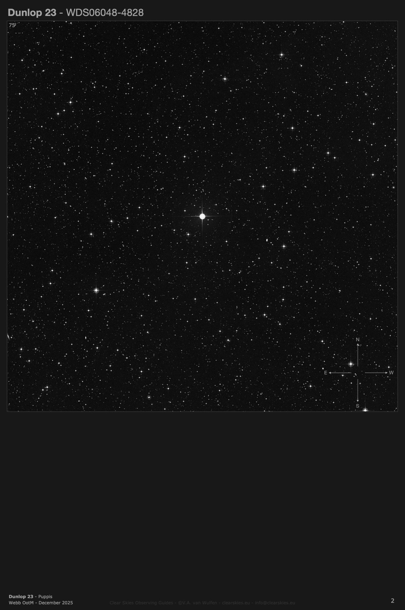 Dunlop 23 (WDS06048-4828) in Puppis Dunlop 23 (WDS06048-4828) in Puppis