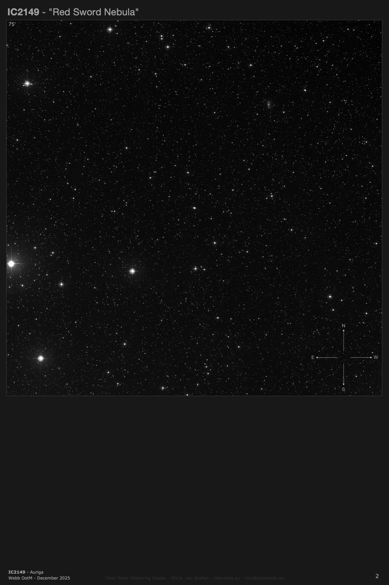 Planetary nebula IC2149 - the "Red Sword Nebula" in Auriga Planetary nebula IC2149 - the "Red Sword Nebula" in Auriga